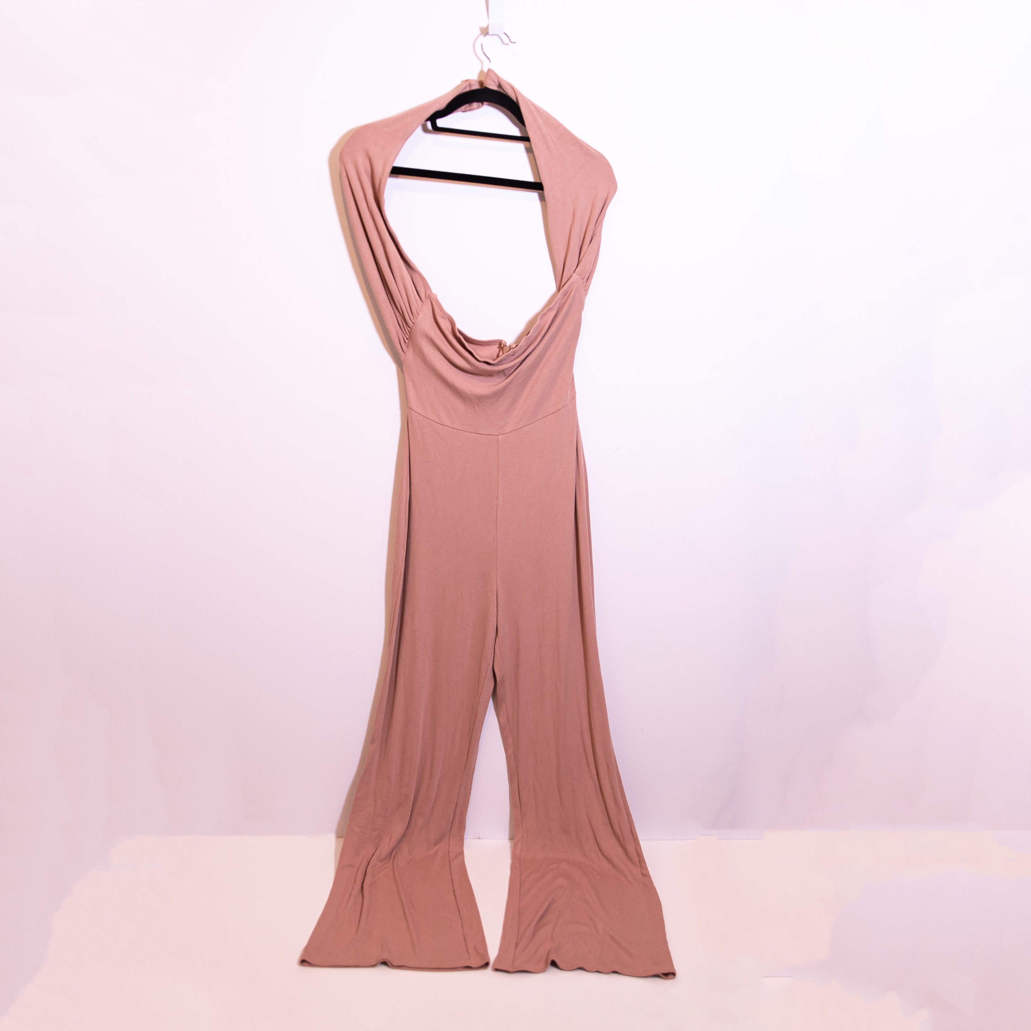 NEW Lovers And Friends Tyra Halter Neck Sleeveless Ribbed Knit Jumpsuit Jumper S