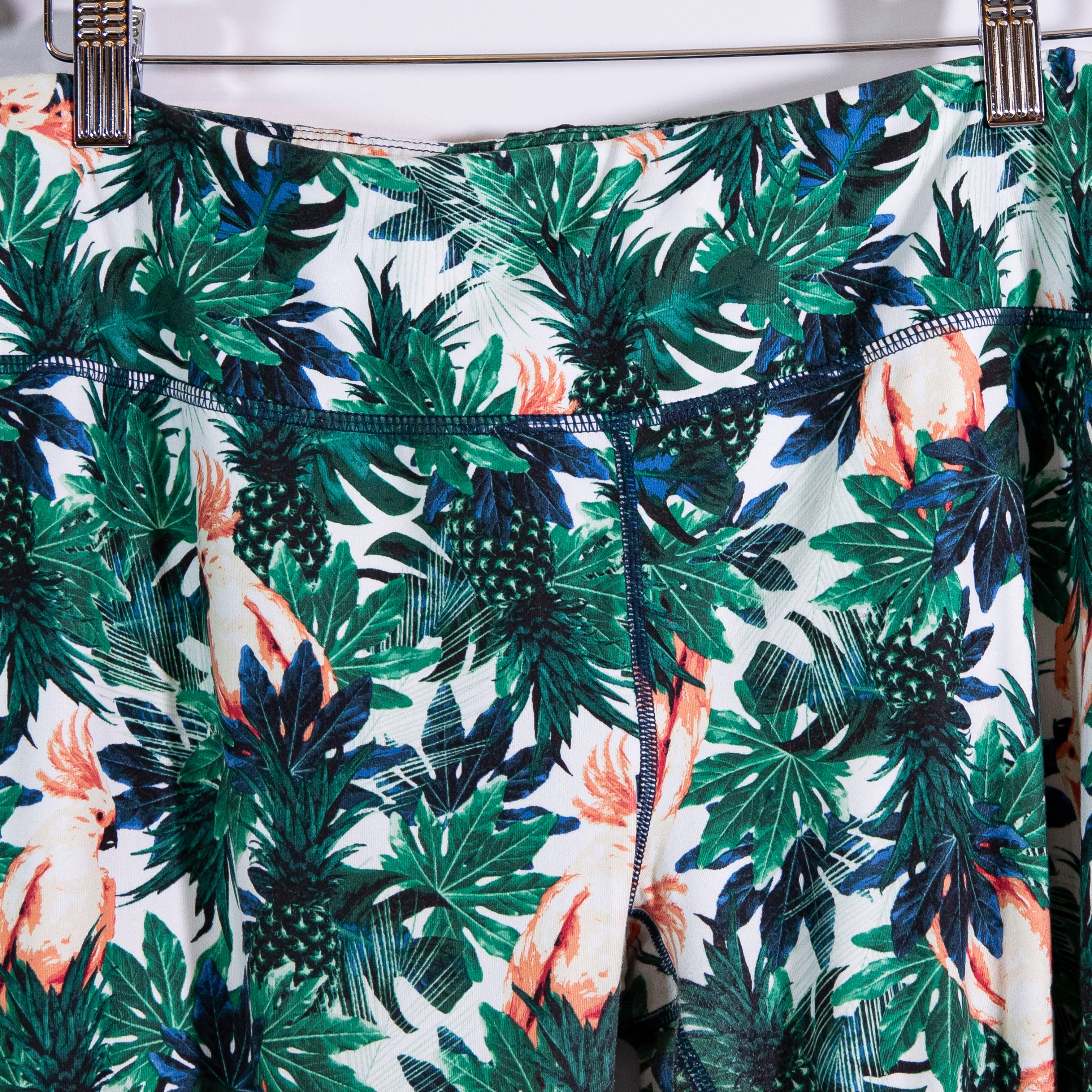 Sweaty Betty Women's Mid Rise Athletic Work Out Leggings Crop Pants Tropical L