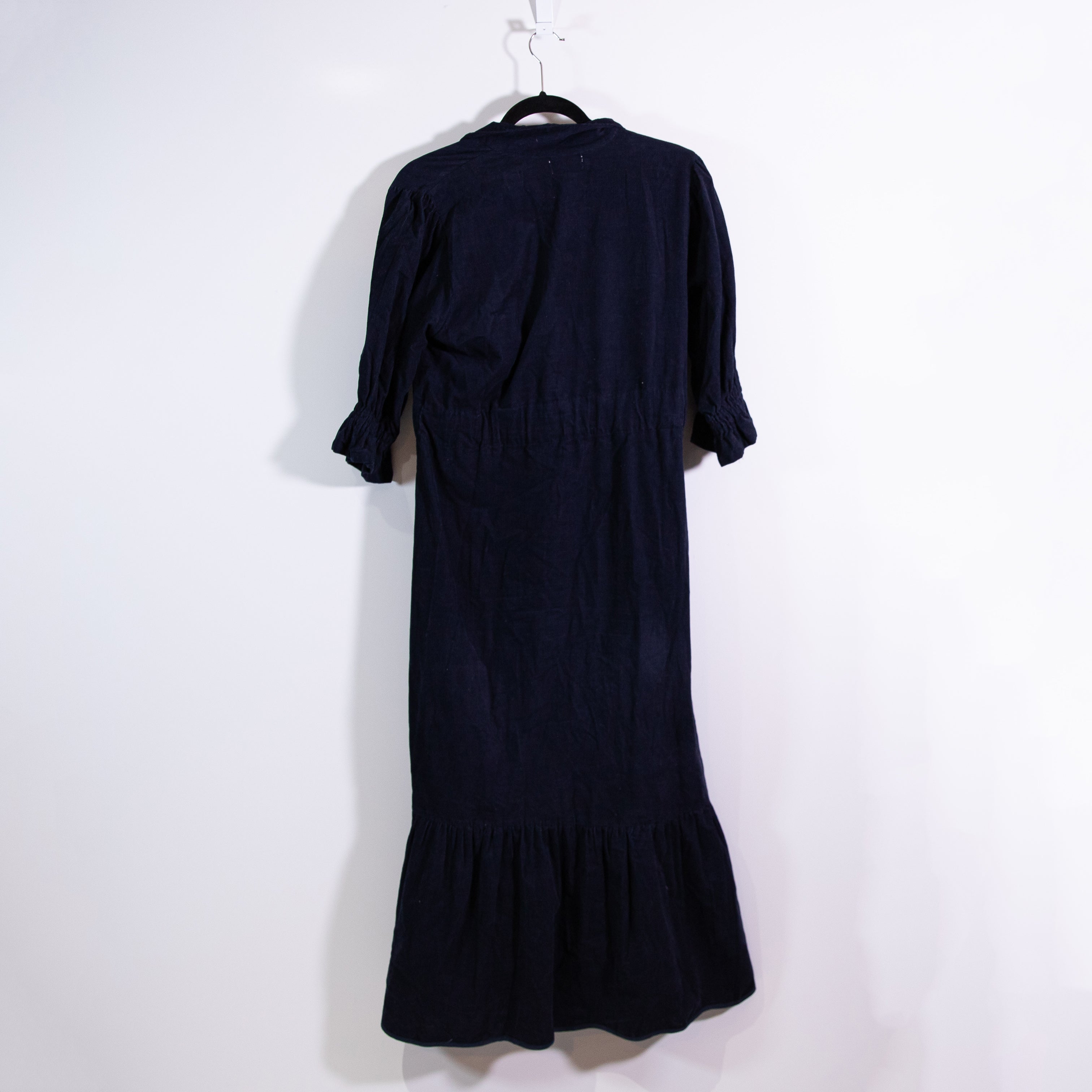 Holly Shae Design Catherine Corduroy Velvet Velour Button Front Belted Dress