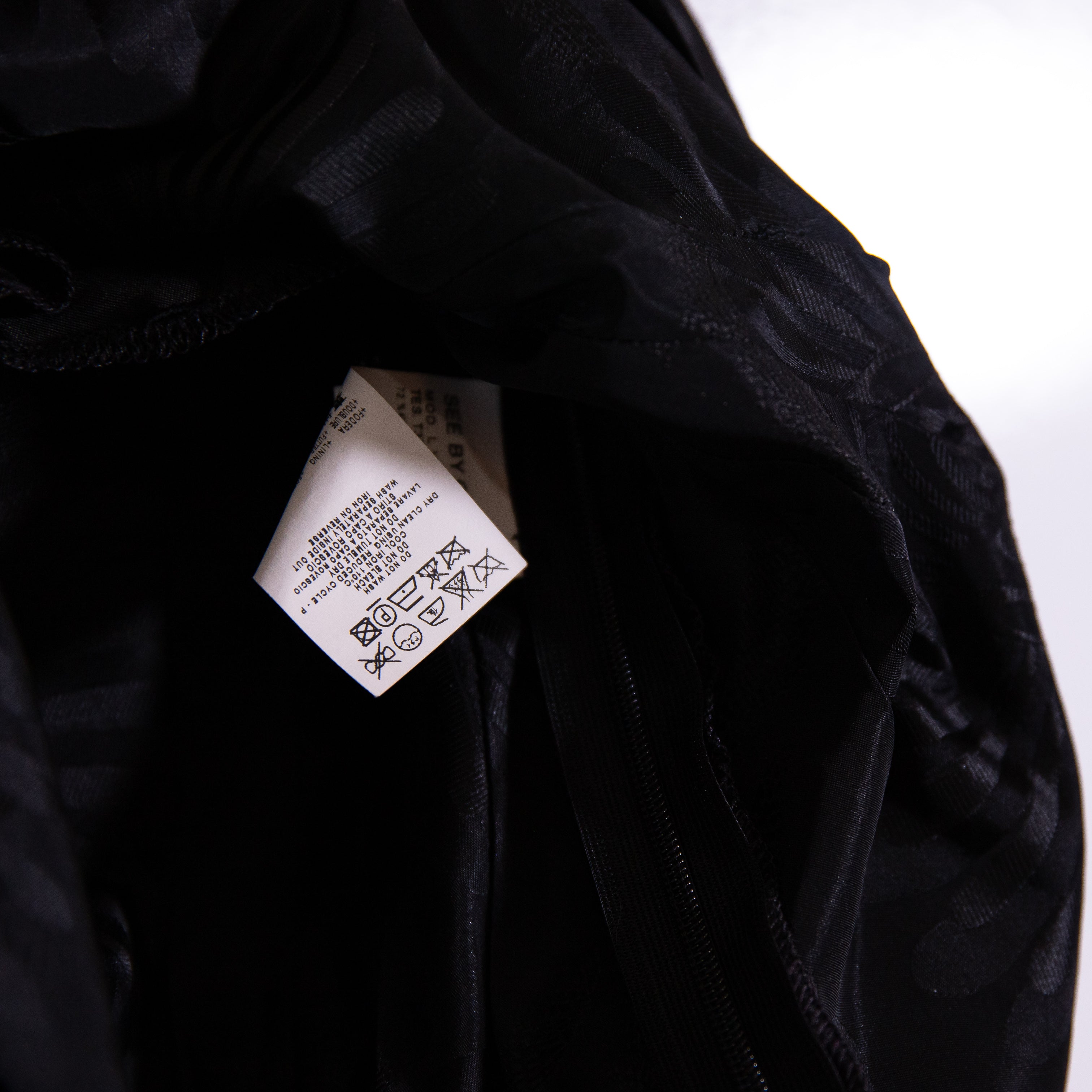 See By Chloe Jacquard Textured Scoop Neck Mini Dress Black 4