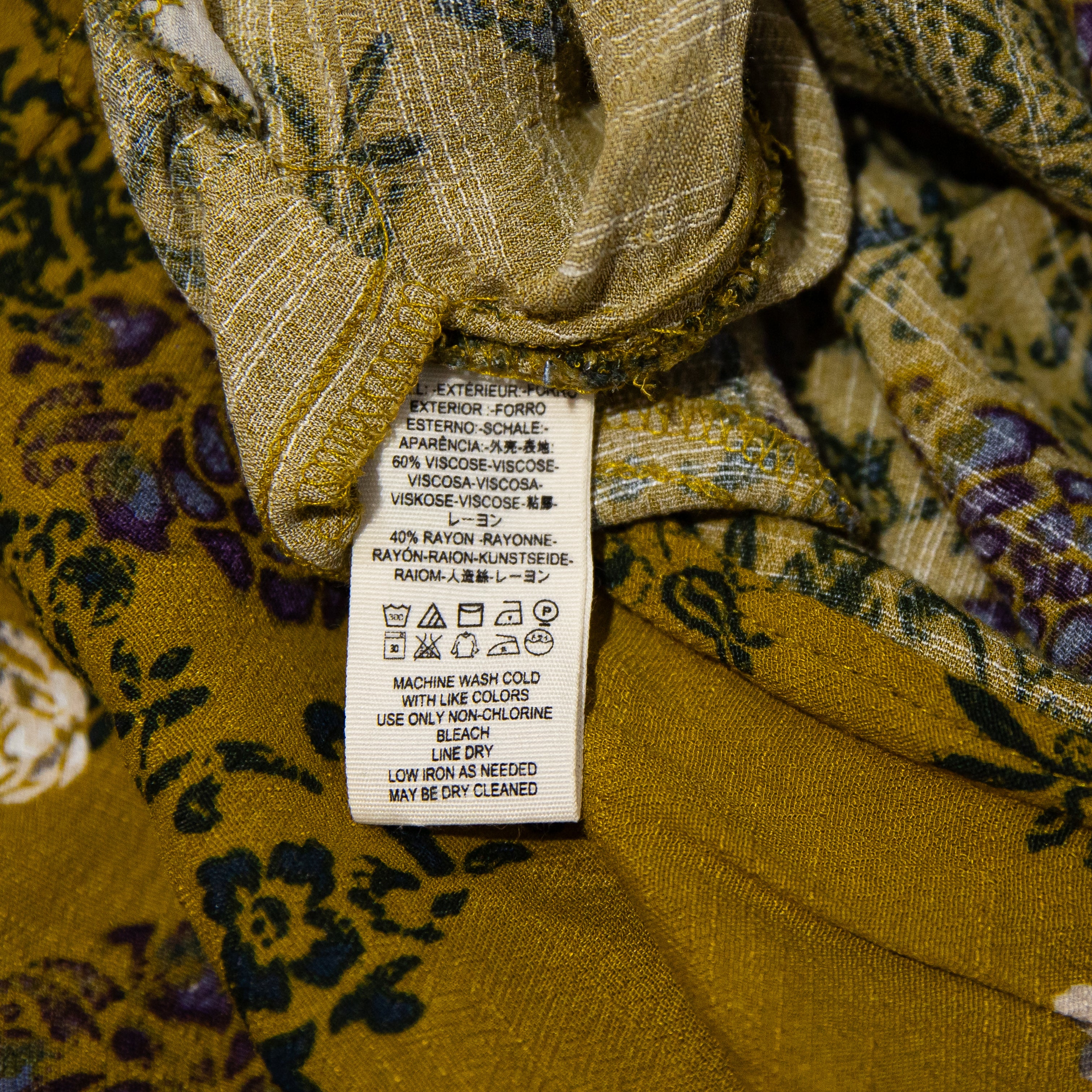 Free People Smooth Talker Floral Flower Print Pattern Mini Tunic Dress Green S