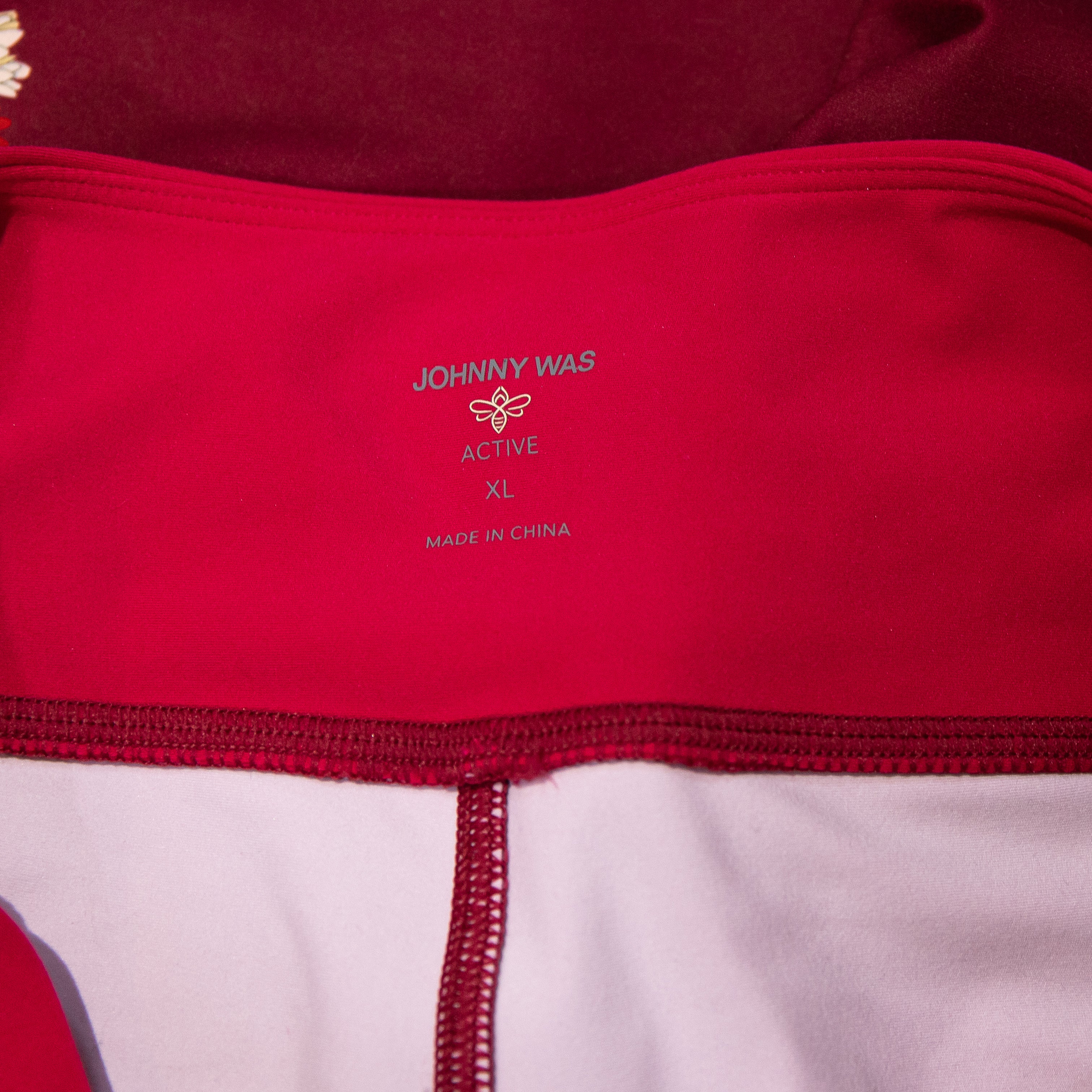 NEW Johnny Was Golden Rose Printed High Waist Cropped Active Leggings Pants XL