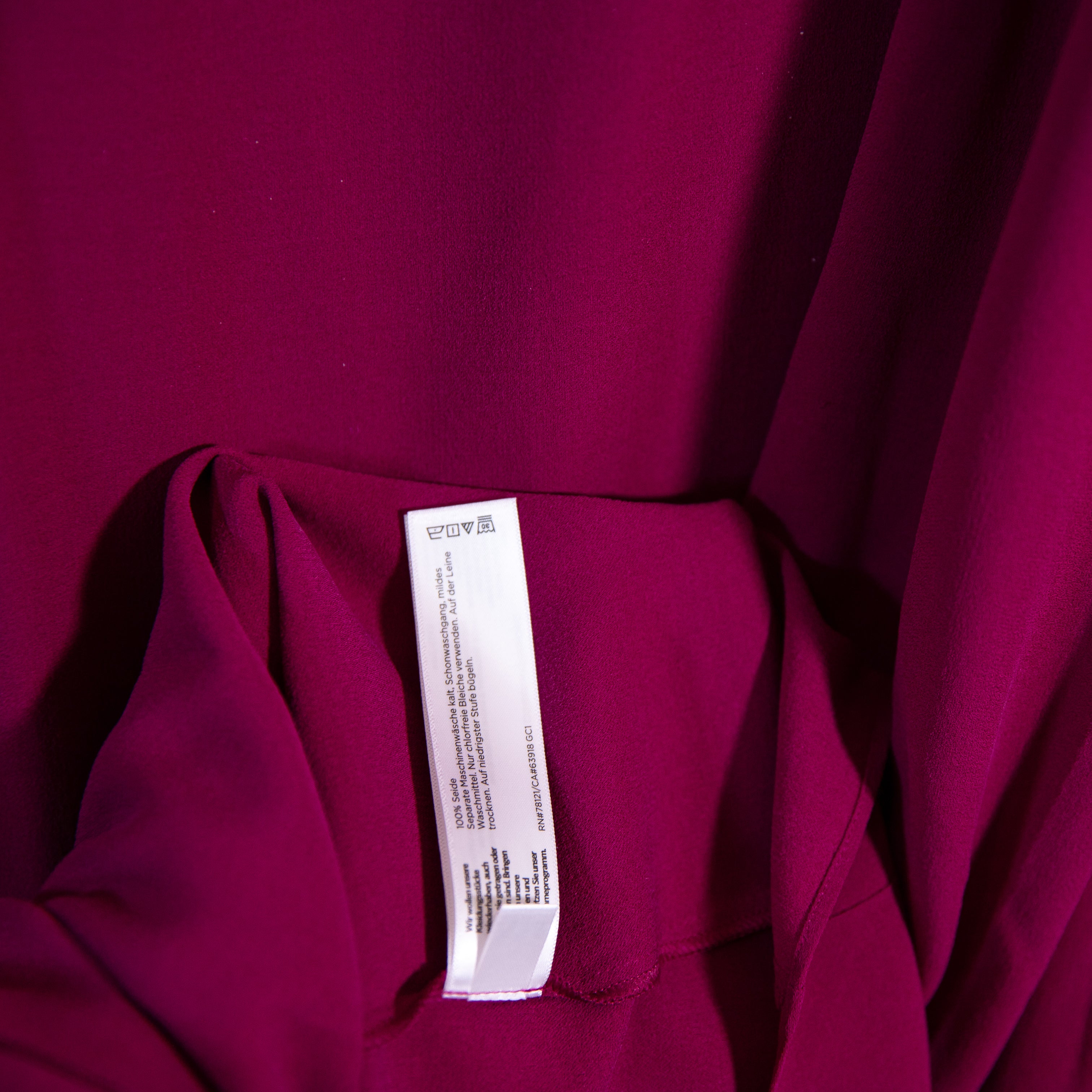 NEW Eileen Fisher Silk Georgette Crepe Scoop Neck Full Length Dress Rhapsody L