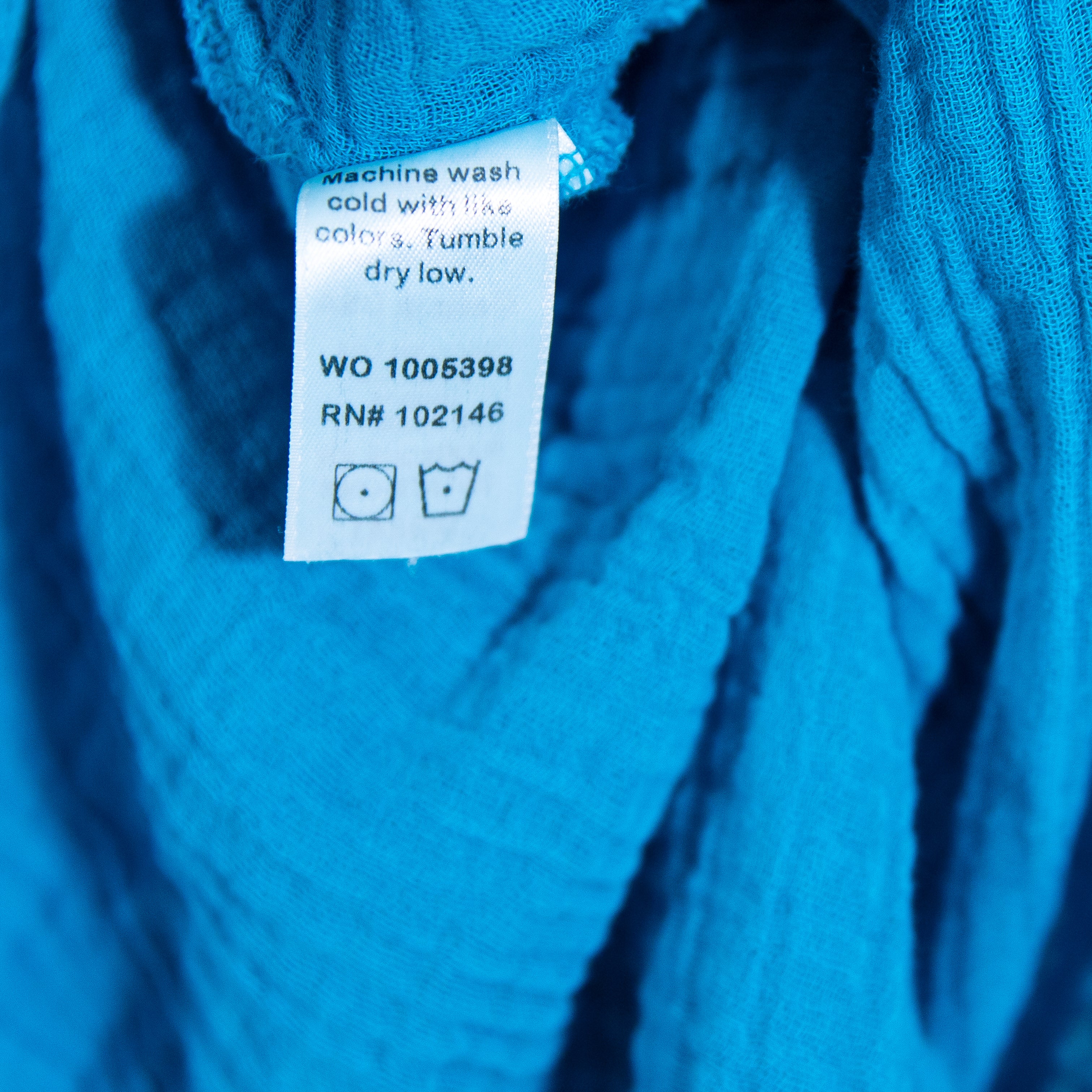 NEW Michael Stars Leo Double Gauze Cotton Button Down Shirt Blouse Corsica Blue