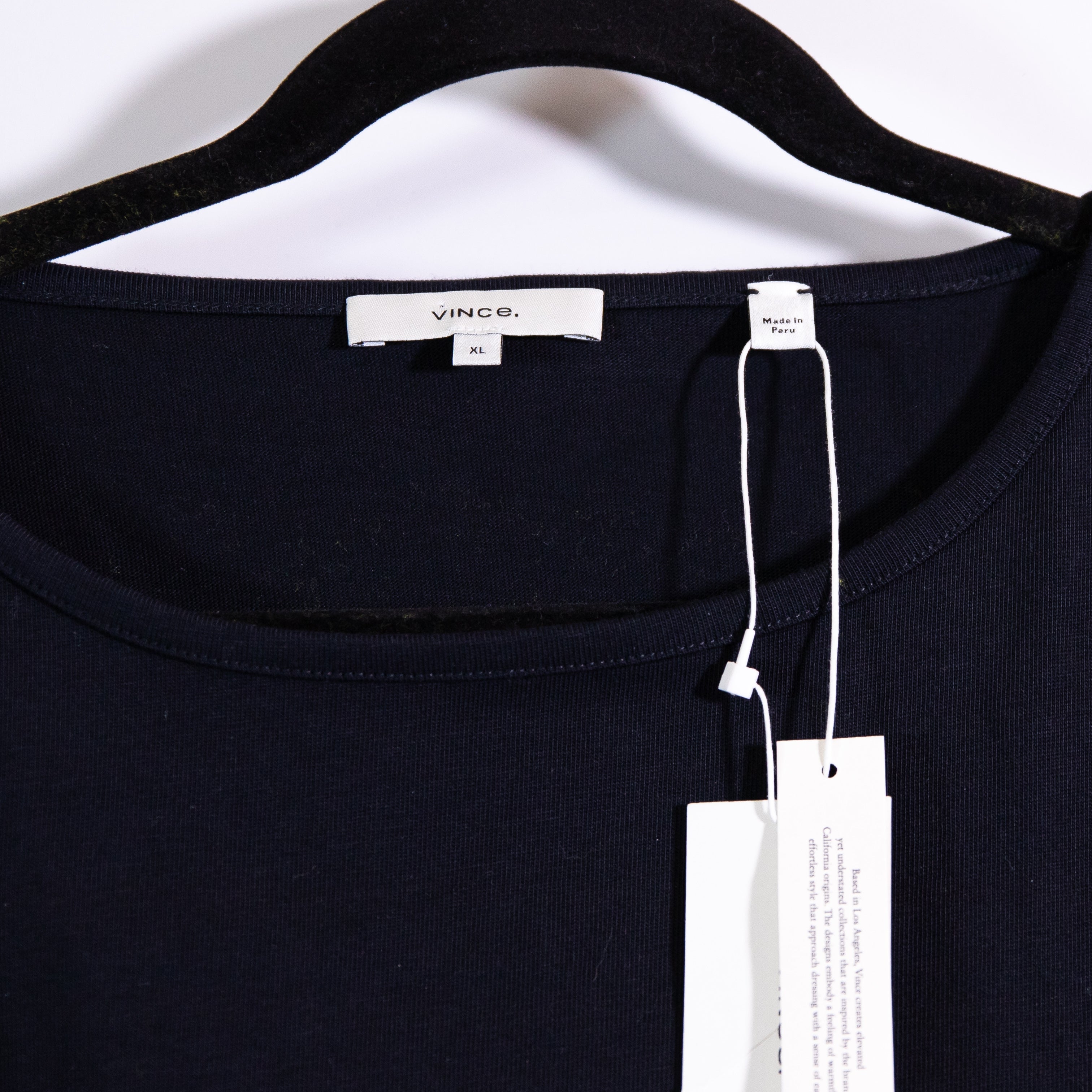 NEW Vince Women's Scoop Neck Sleeveless Cropped Swing Tank Top Solid Black XL