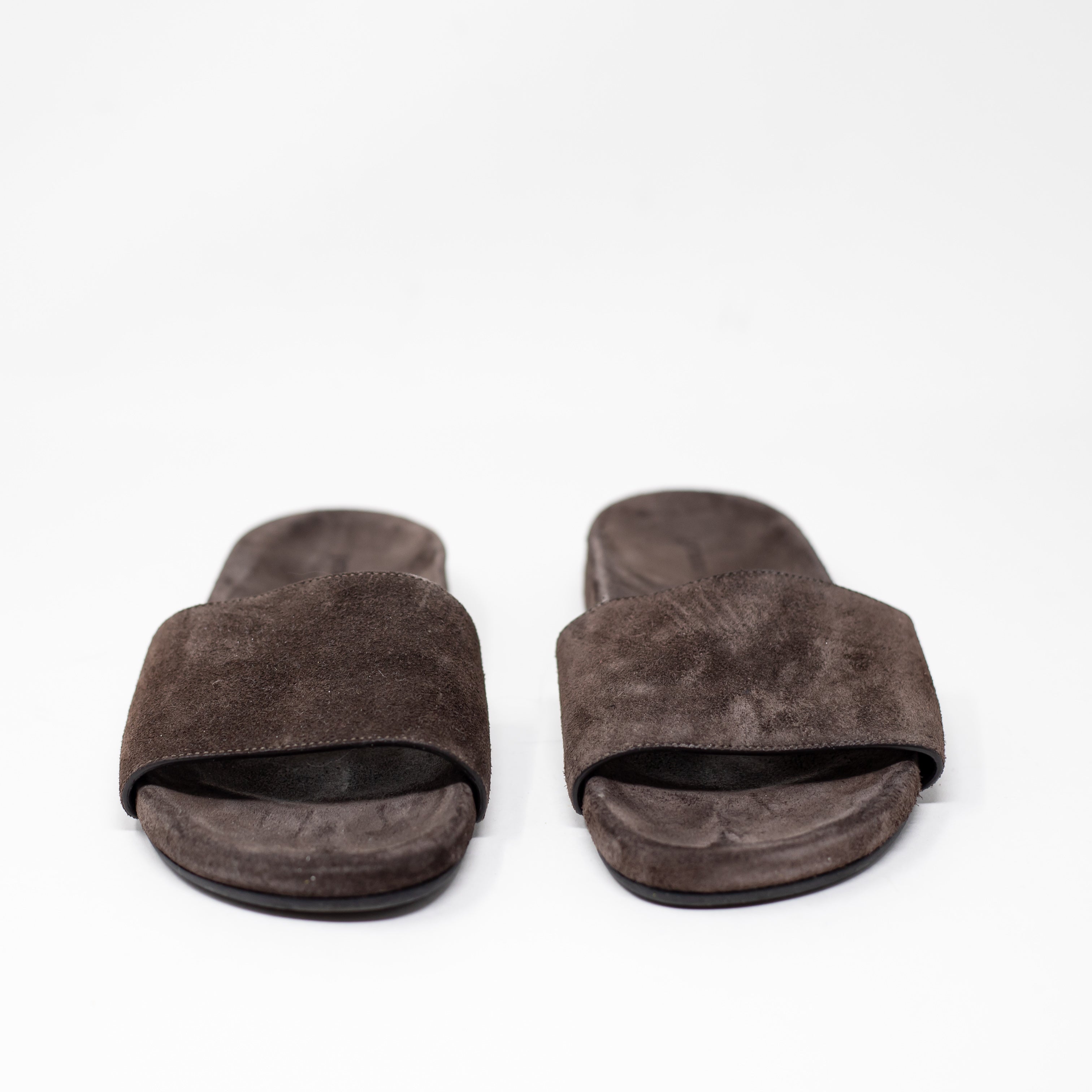 Jenni Kayne Lyle Women's Genuine Suede Leather Slip On Sandals Shoes Gray 6