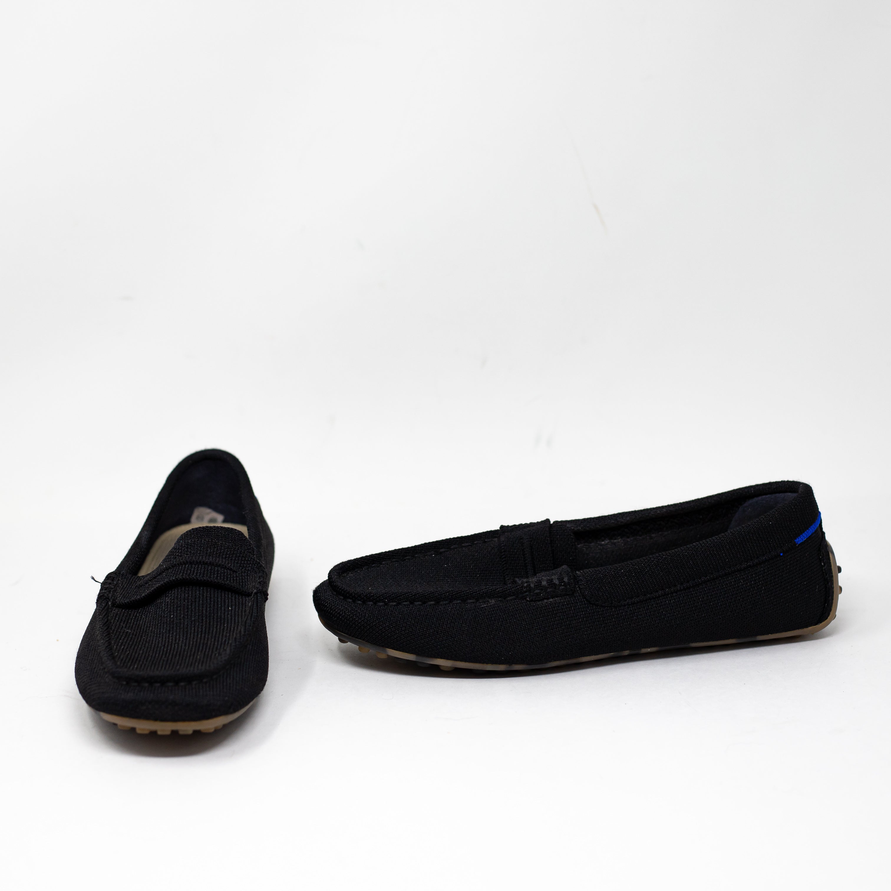 NEW Rothy's The Daily Driver Flat Slip On Knit Stretch Washable Shoes Black 7