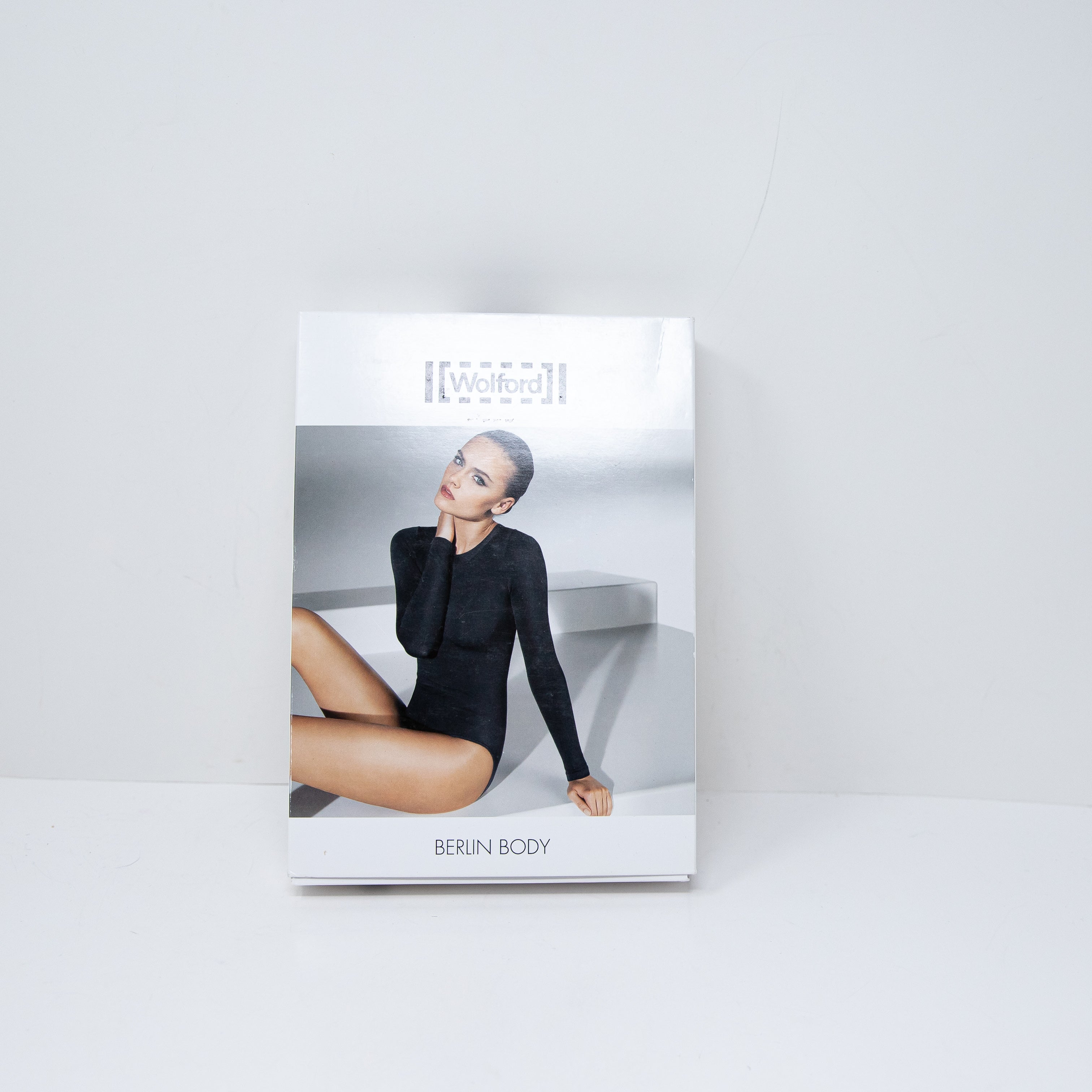 NEW Wolford Berlin Body Jersey Knit Crew Neck Long Sleeve Bodysuit Black XS