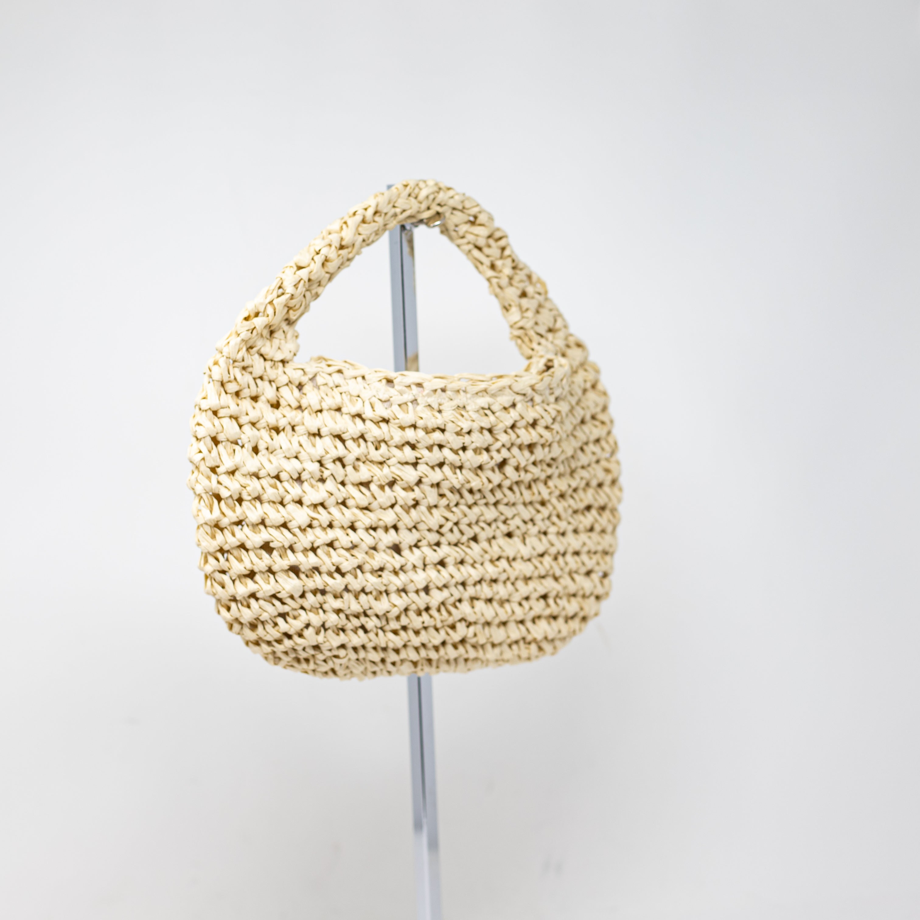 NEW Hat Attack Woven Braided Straw Raffia Small Purse Bag Natural