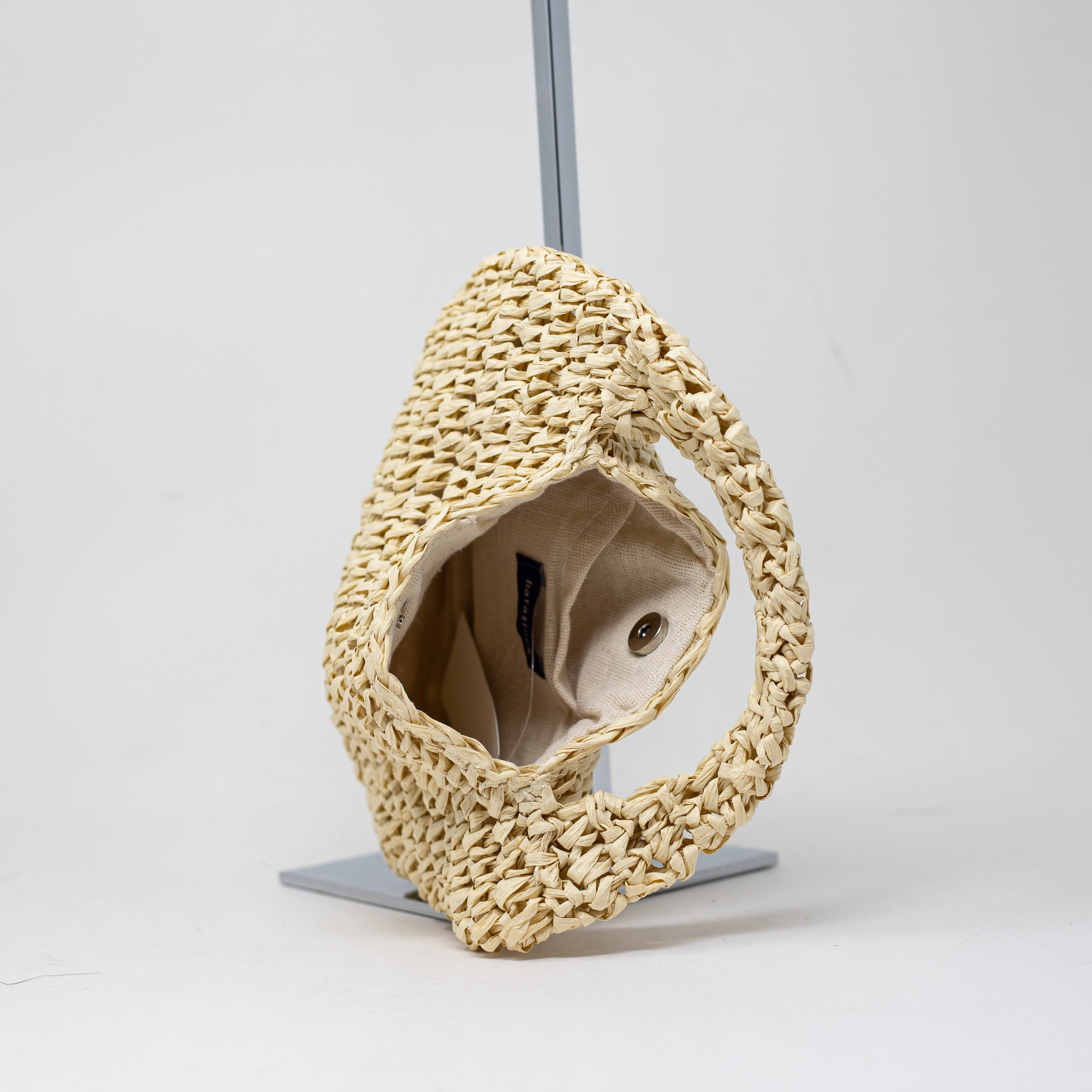 NEW Hat Attack Woven Braided Straw Raffia Small Purse Bag Natural