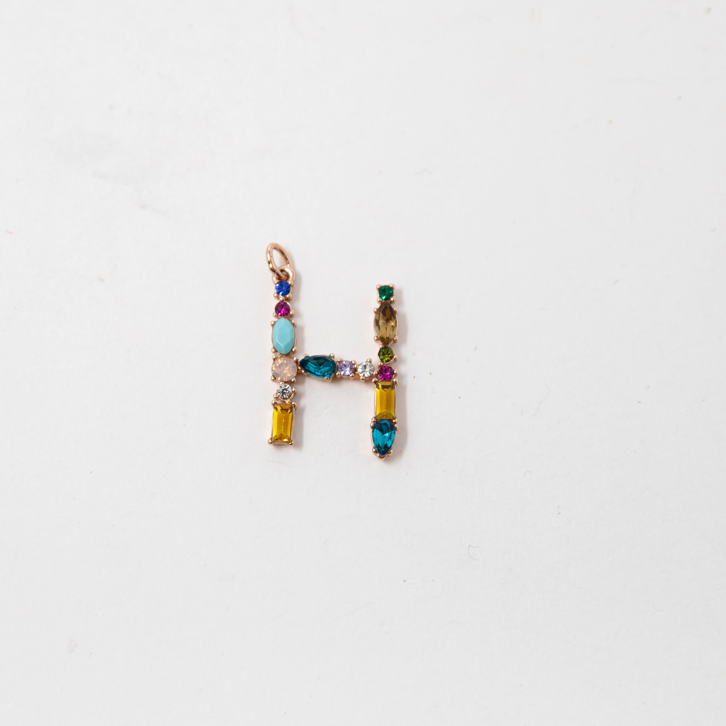 Stella & Dot Candy Crystal Jewel Stone H Alphabet Letter Charm Pendant