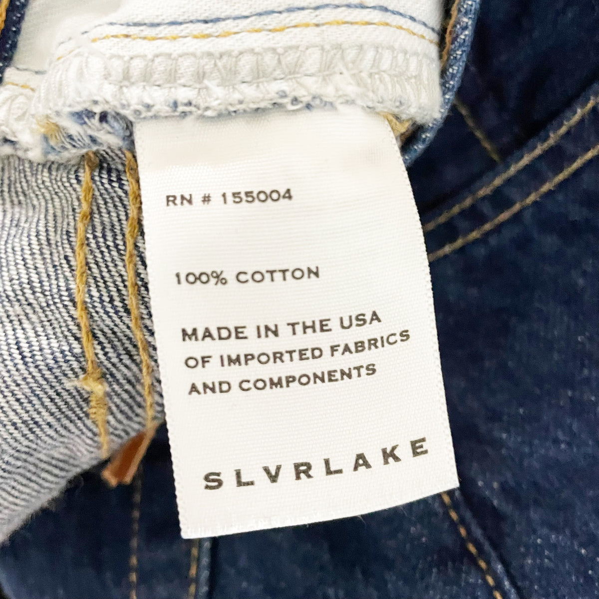 NEW SLVRLAKE Grace Straight Leg Mid Rise Cotton Denim Jeans Evermore 25