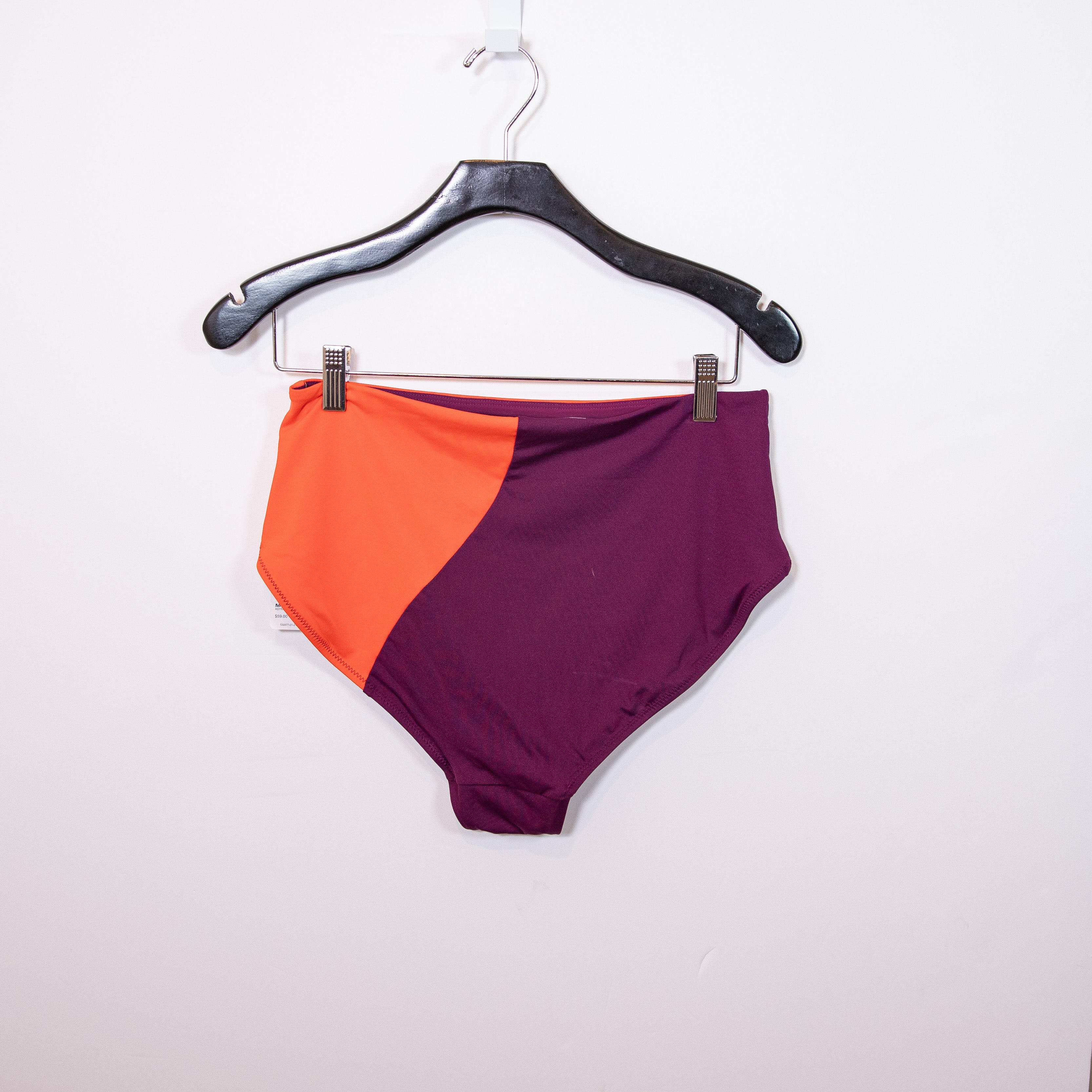 NEW Athleta Asym High Waist Swim Bikini Bathing Suit Bottom Vermillion Medium