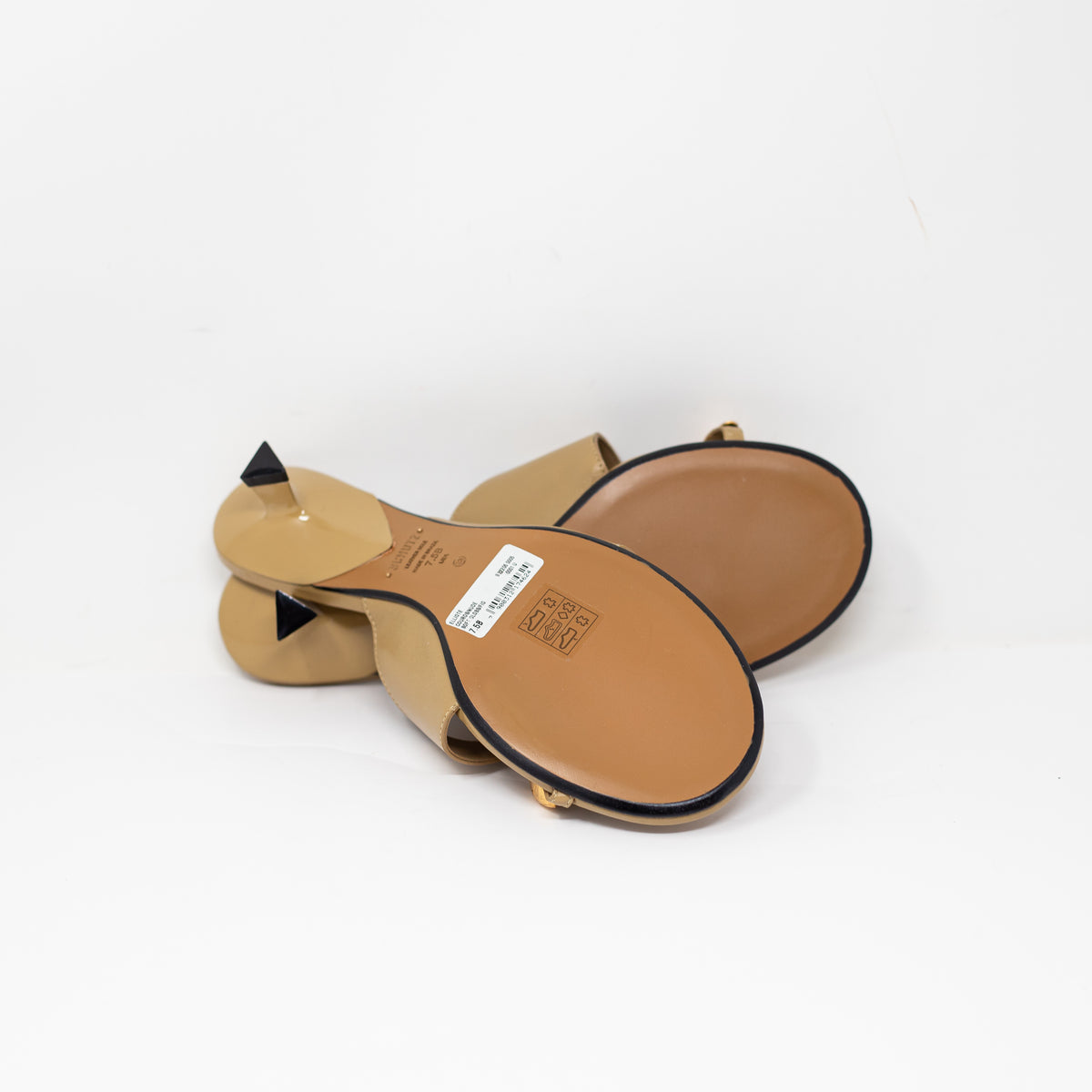 NEW Schutz Elliote Ring Detail Genuine Leather Strappy Kitten Heels Shoes Nude