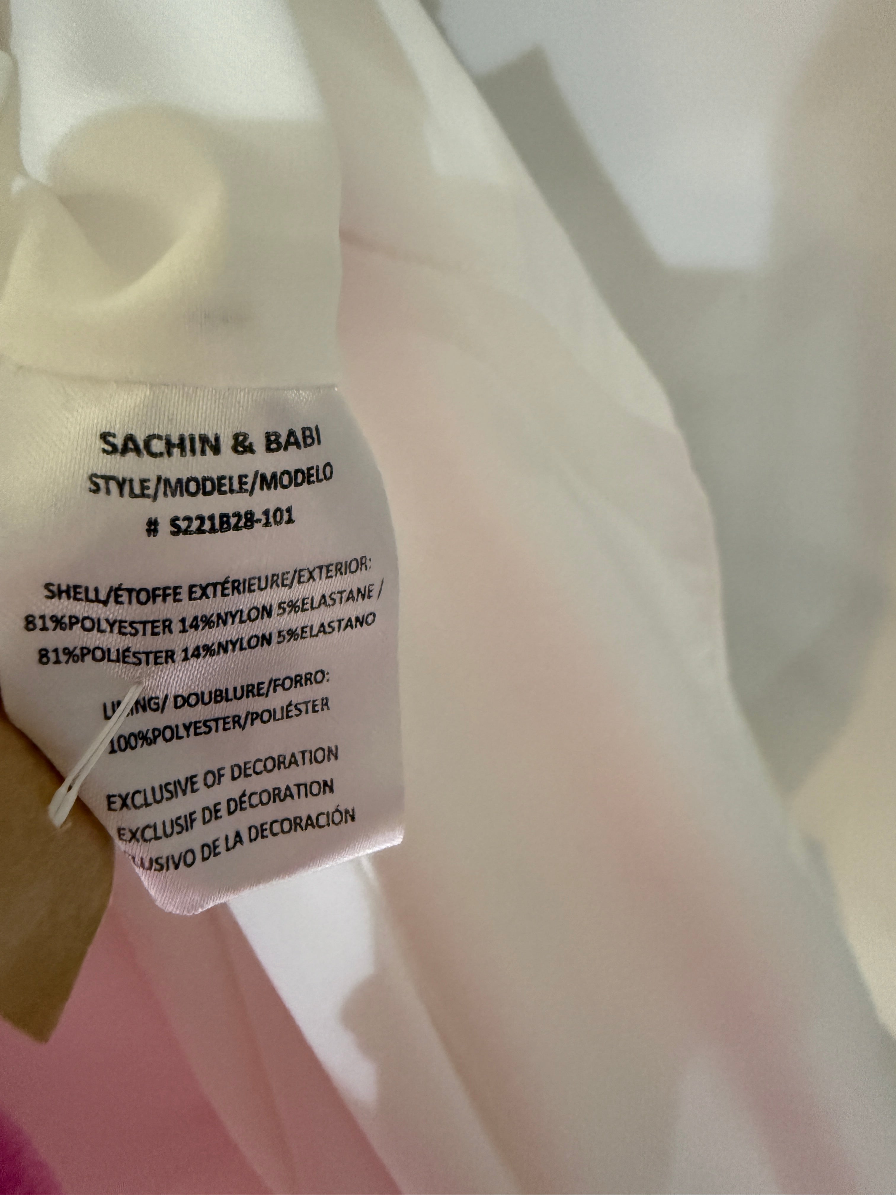 Sachin & Babi Kathryn Satin Beaded Crystal Embellished Fit Flare Gown Dress 10