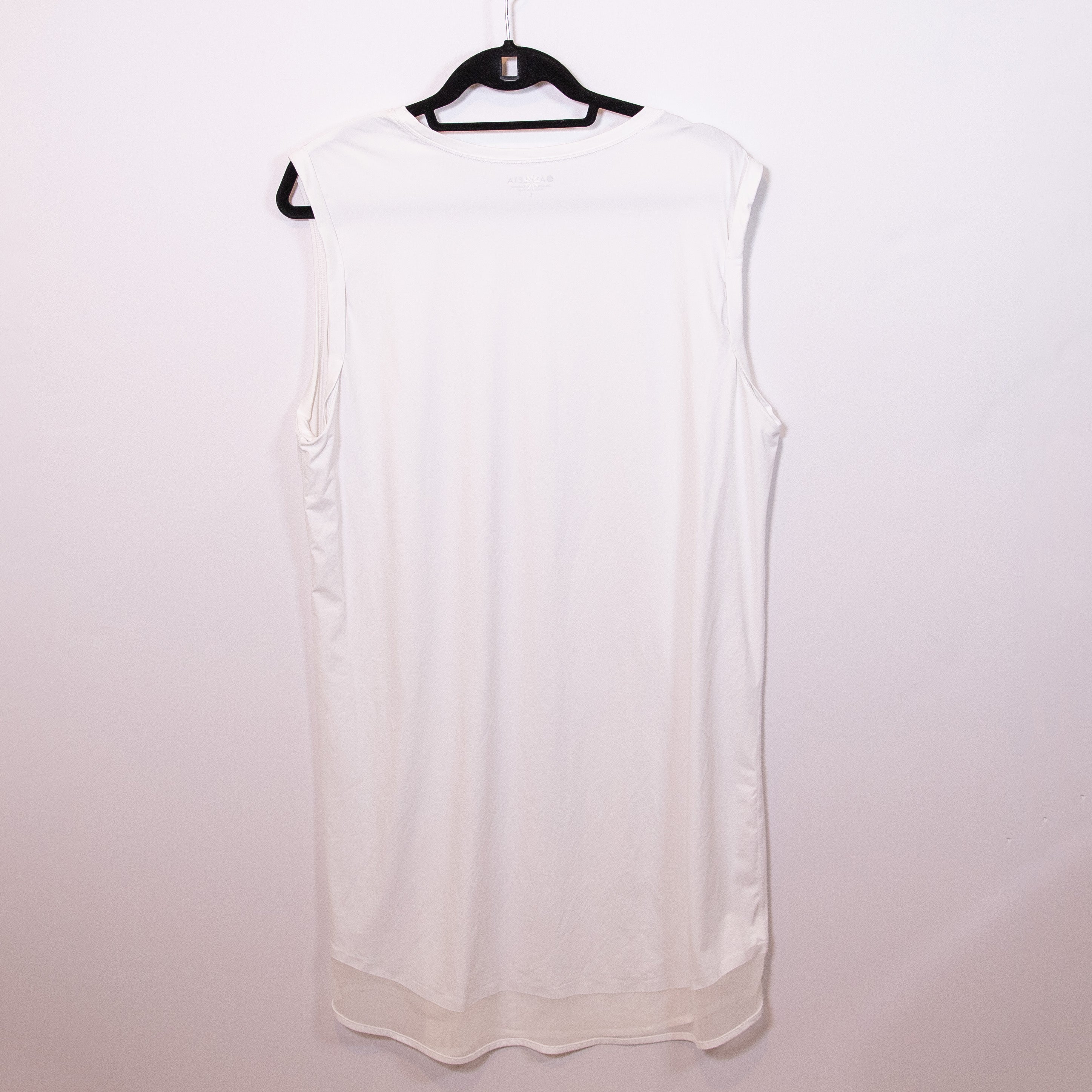 Athleta Women's Sunlover UPF Crew Neck Sleeveless Pullover Mini Dress White L