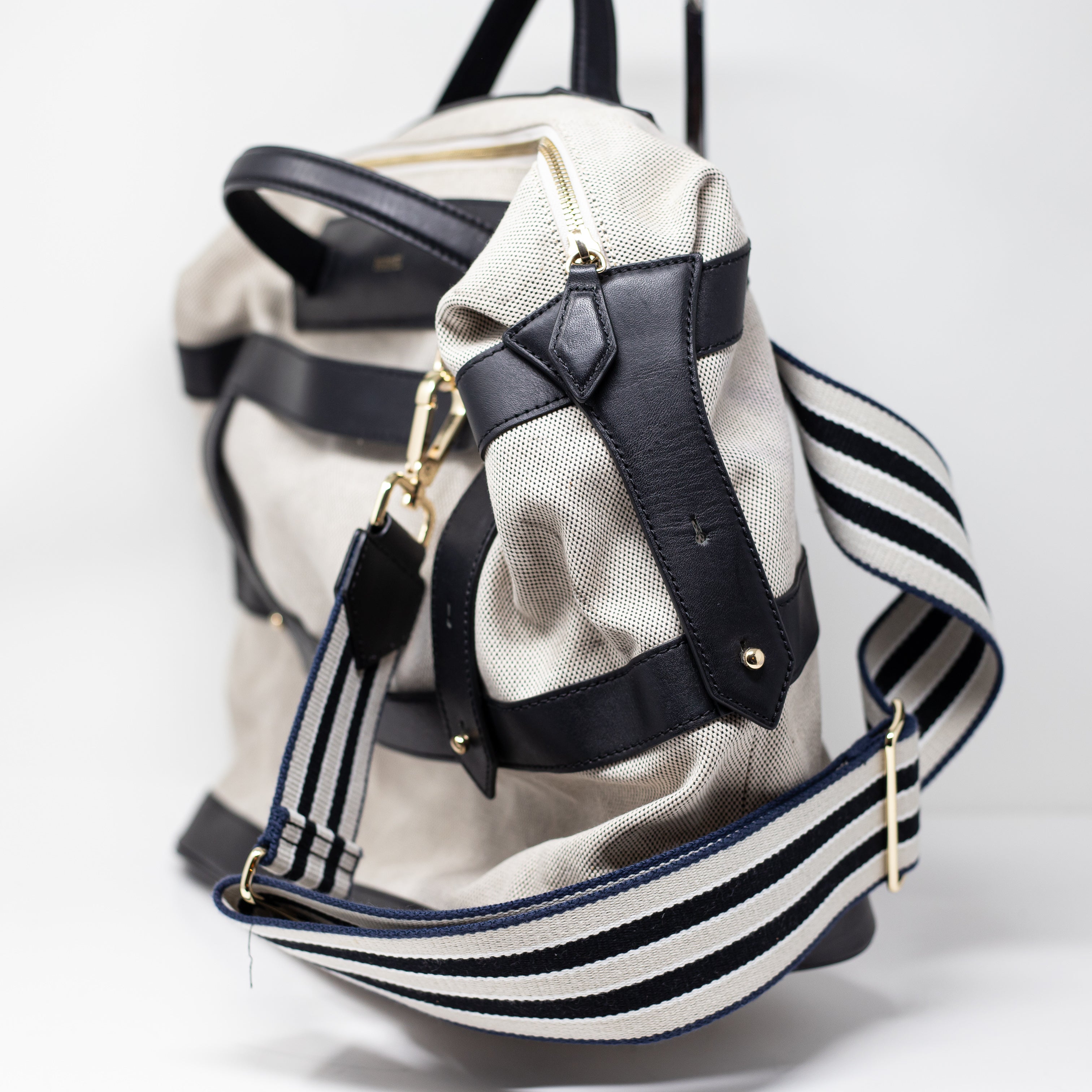 Paravel Recycled Canvas Vegan Leather Weekend Getaway Bag with Trolley Sleeve