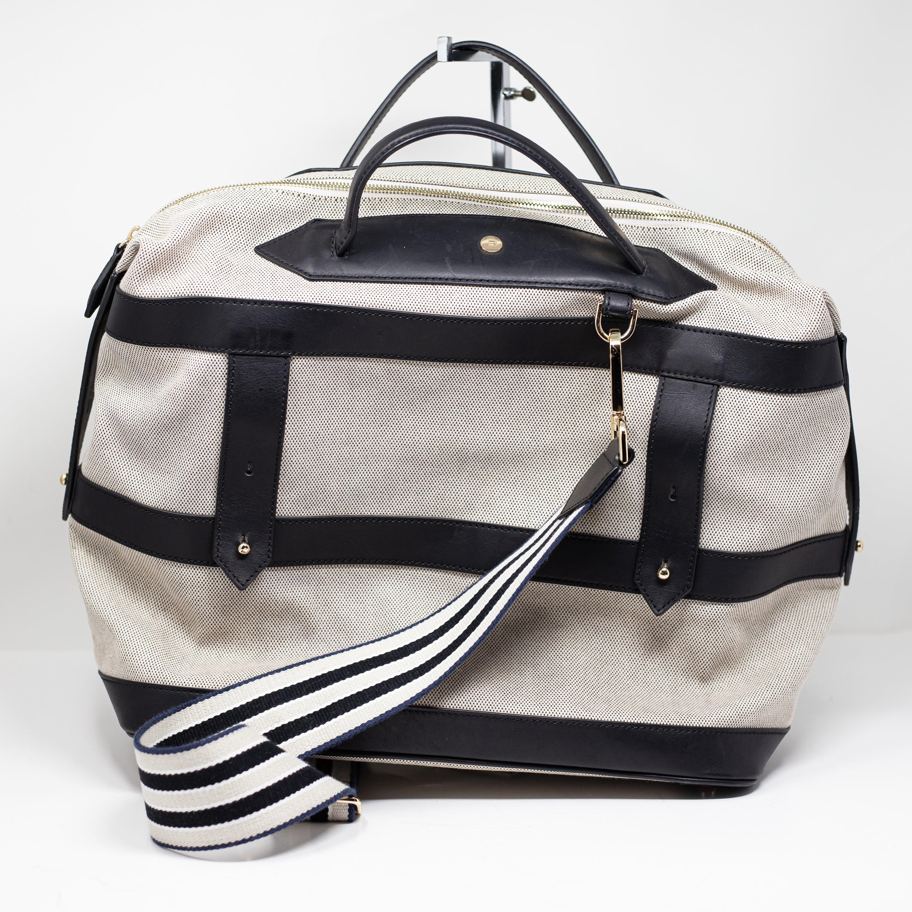 Paravel Recycled Canvas Vegan Leather Weekend Getaway Bag with Trolley Sleeve