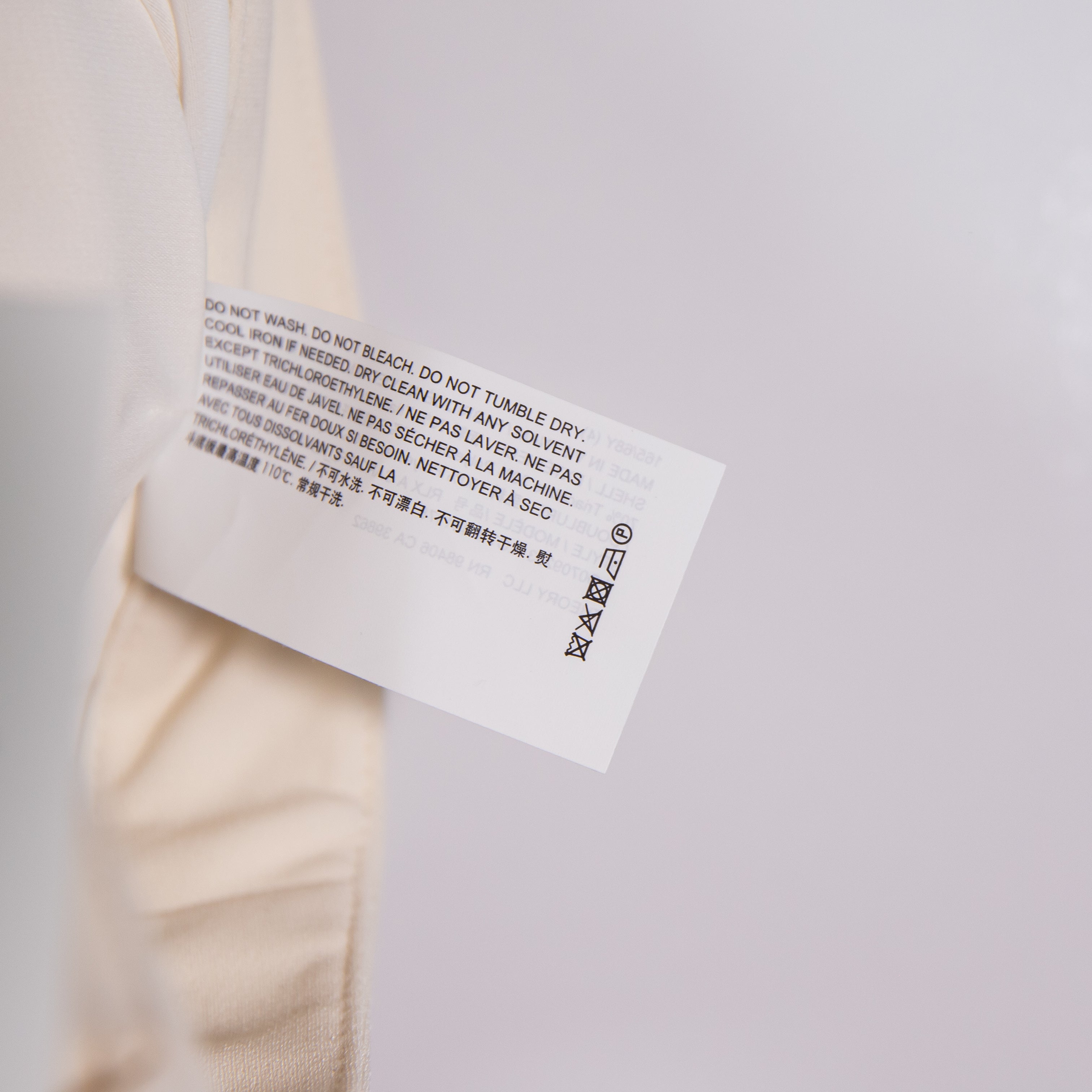 NEW Theory Admiral Crepe Relaxed Cargo Multi Pocket Wide Leg Trouser Pants Rice