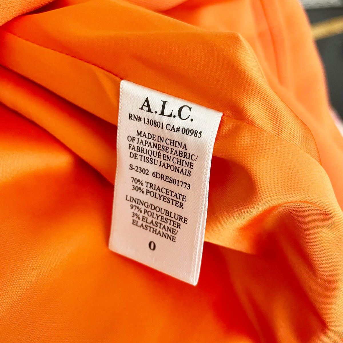 A.L.C. Issa Cut Out Long Sleeve V Neck Long Maxi Dress Orange 0