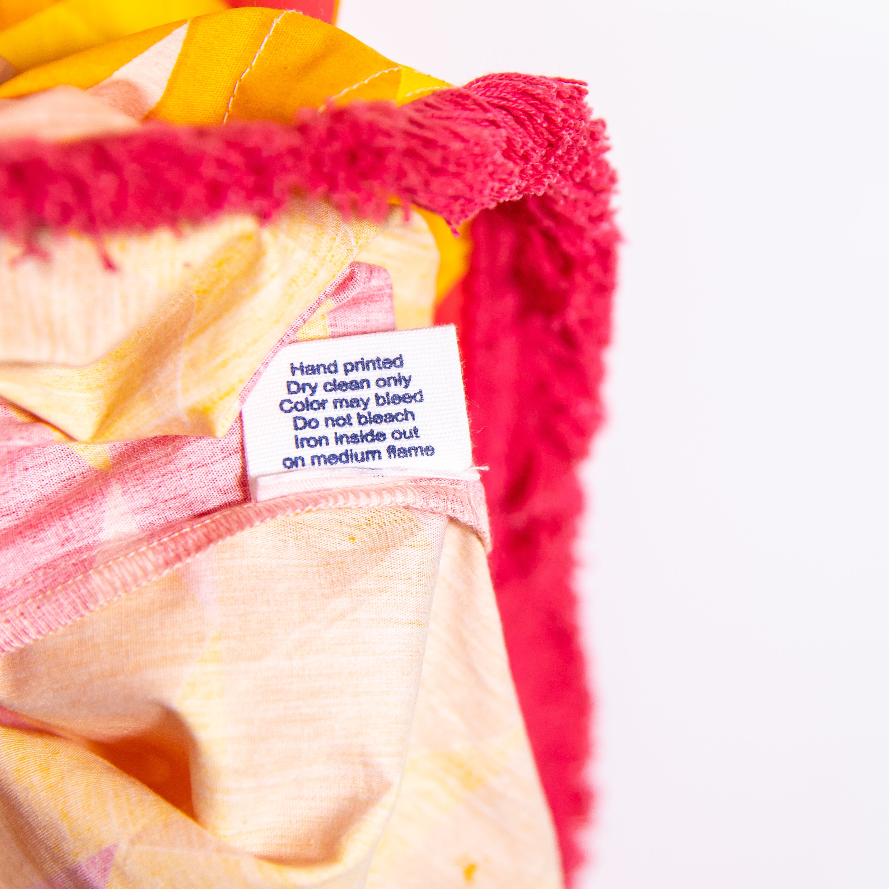 NEW Beau & Ro Beach Tunic V Neck Pullover Mini Dress Sunset Bagru Triangle Small