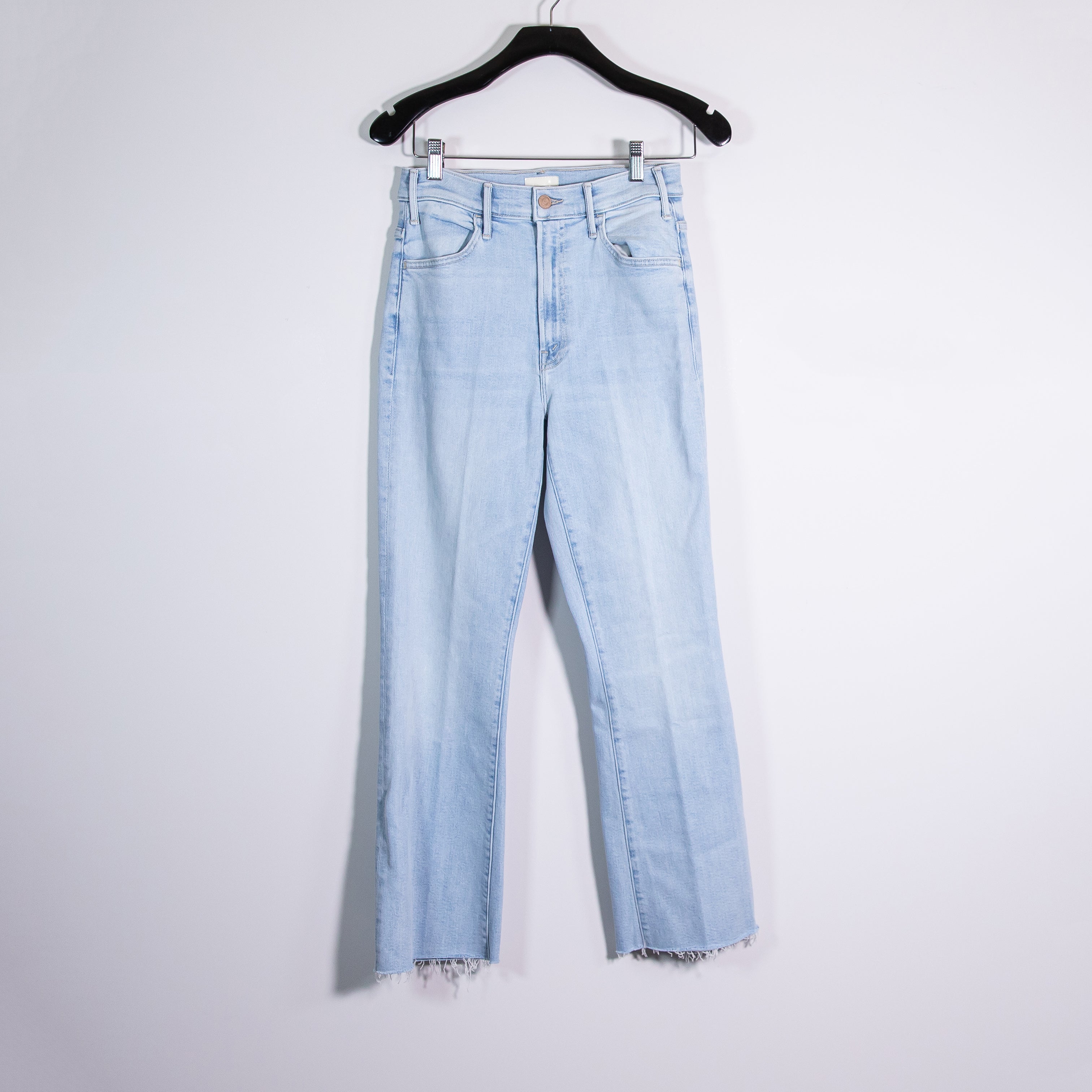 NEW Mother Denim The Hustler Ankle Fray Cotton Stretch Ball's In Your Court Jean