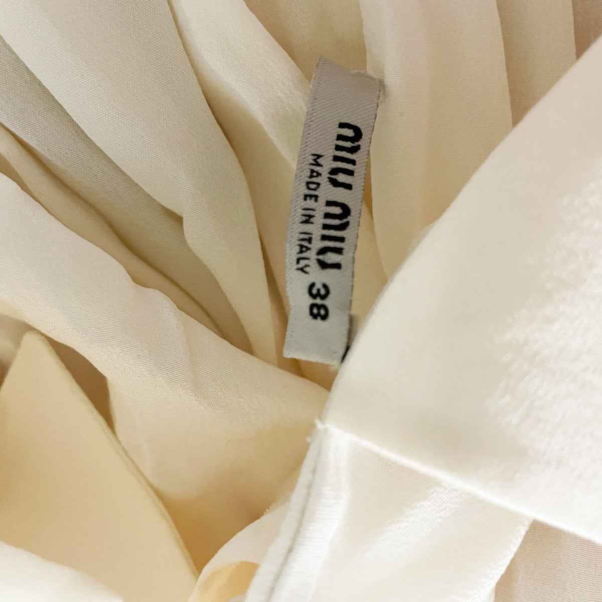 Miu Miu Made In Italy Silk Chiffon Wool Crepe Red White Collared Mini Dress 38