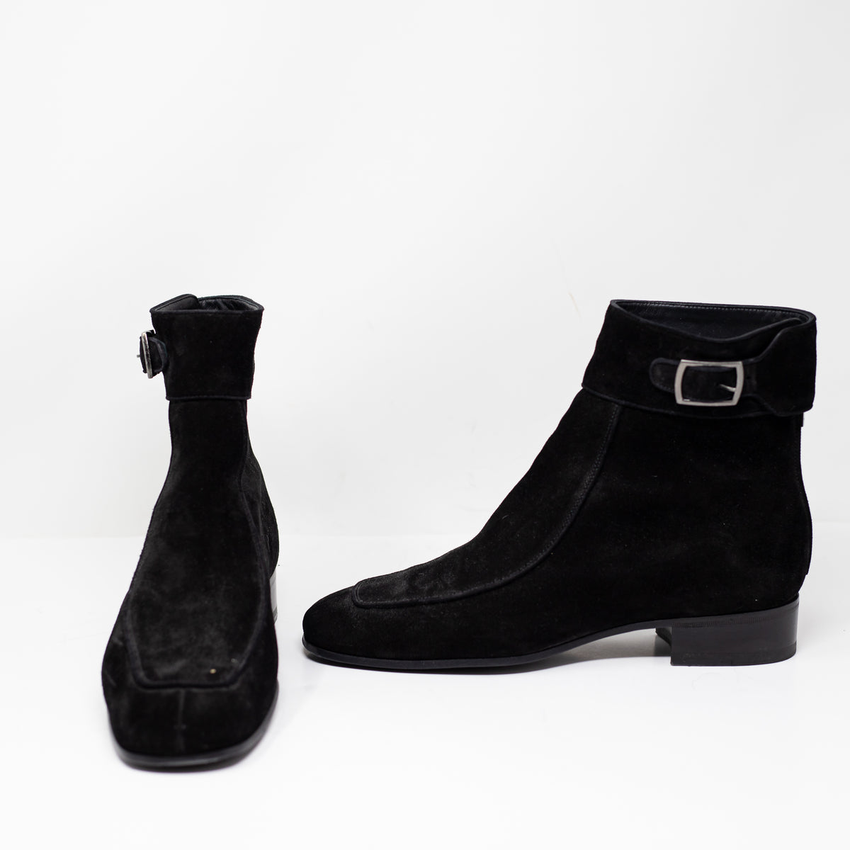 Saint Laurent Men's Miles 30 Buck Bootie Ankle Shaft Chamoise Velour Suede Shoes
