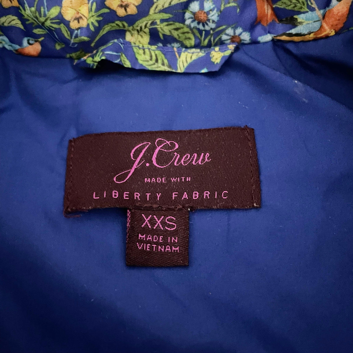 J. Crew x Liberty Fabric Women's Excursion Full Zip Sleeveless Floral Vest XXS