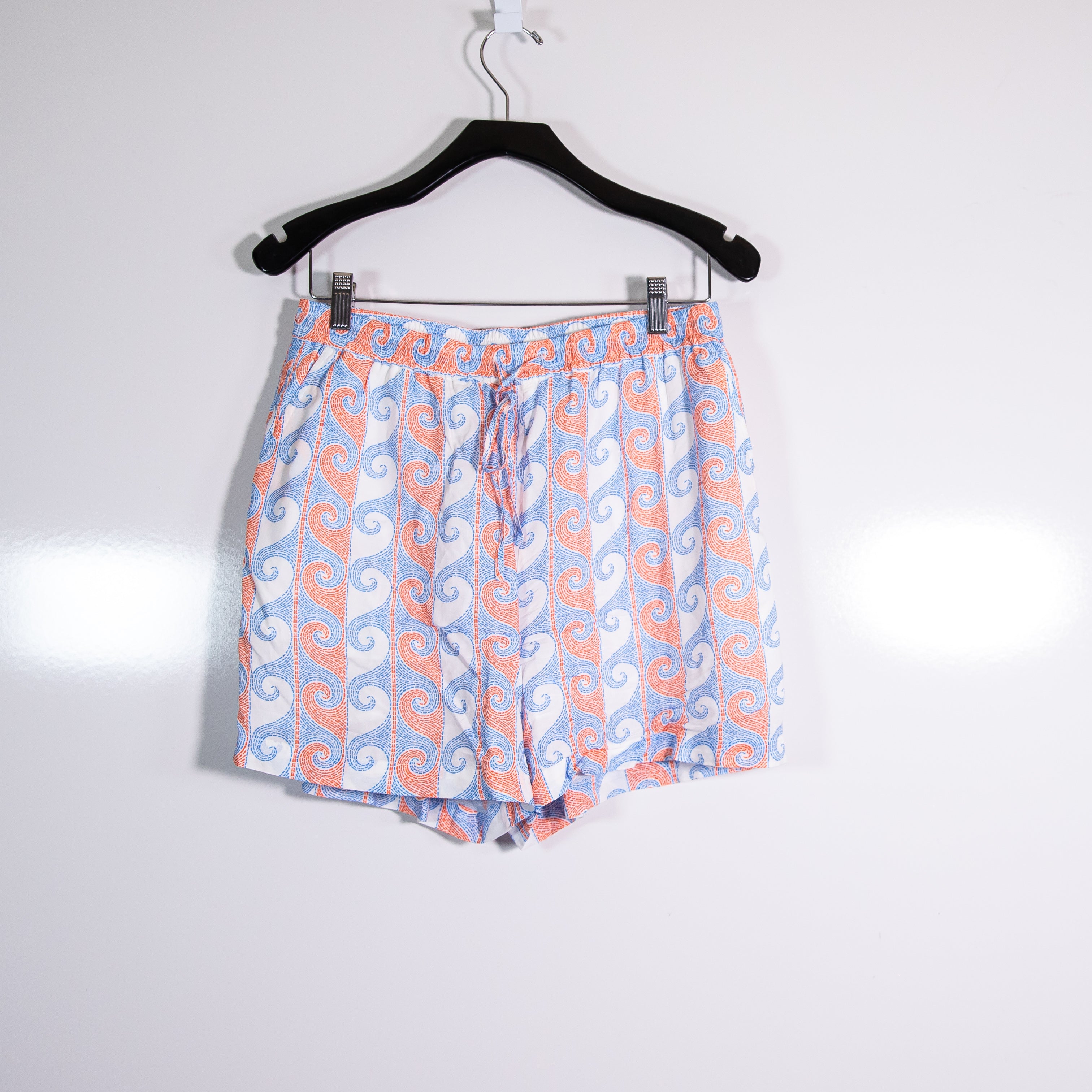 Johnny Was x Paolita Easy Pull On Mini Shorts Lightweight Circes Wave Print S