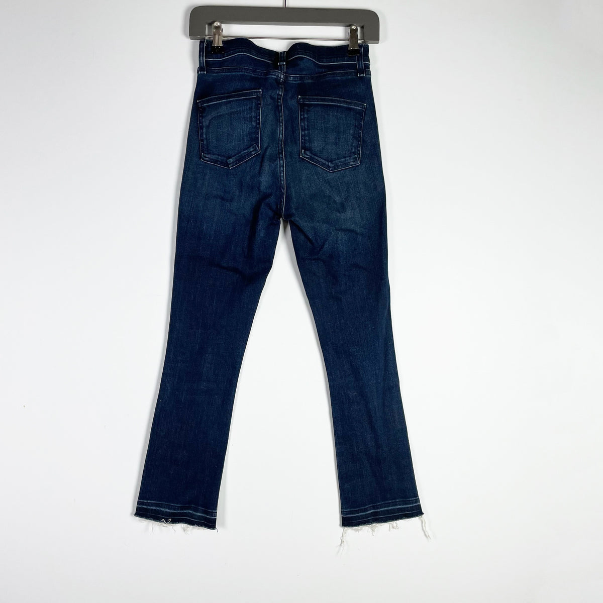 Veronica Beard Carly The Kick Flare 11" Cotton Stretch Midnight Denim Jeans 25