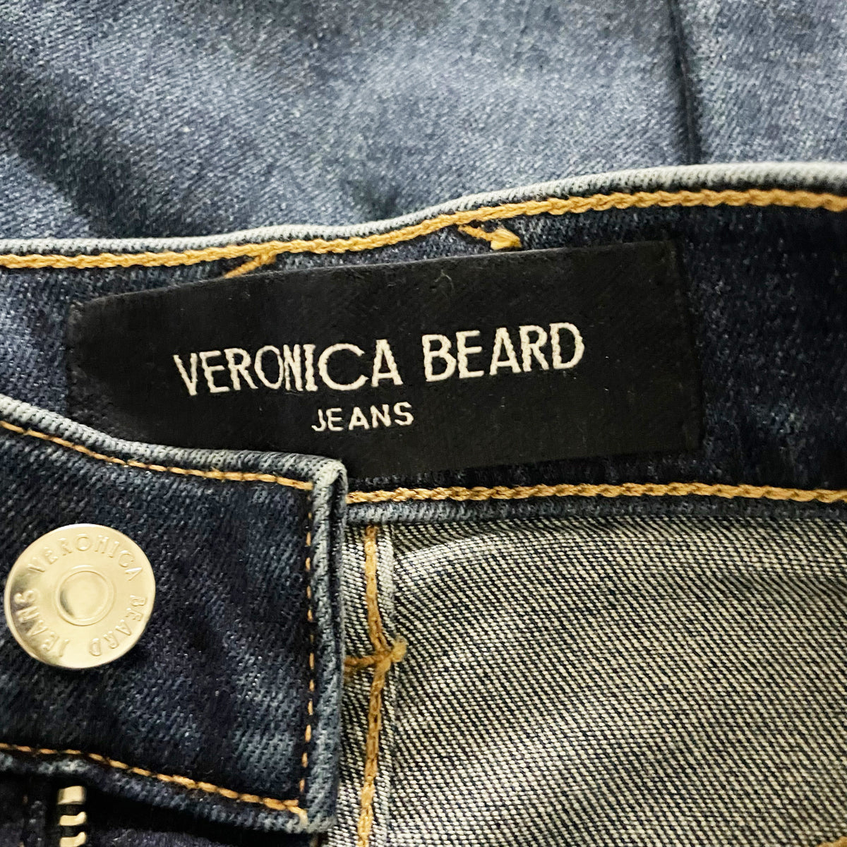 Veronica Beard Beverly Skinny Flare High Rise Cotton Stretch Bright Blue Jeans