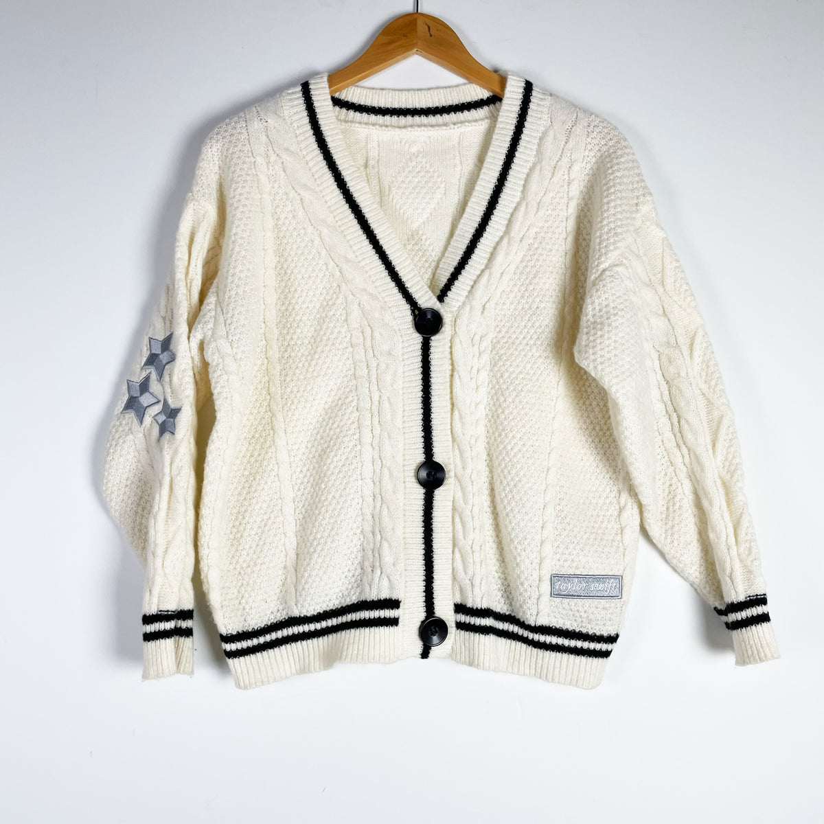 Taylor Swift Official Merchandise Folklore Star Embroidered Cardigan Sweater S
