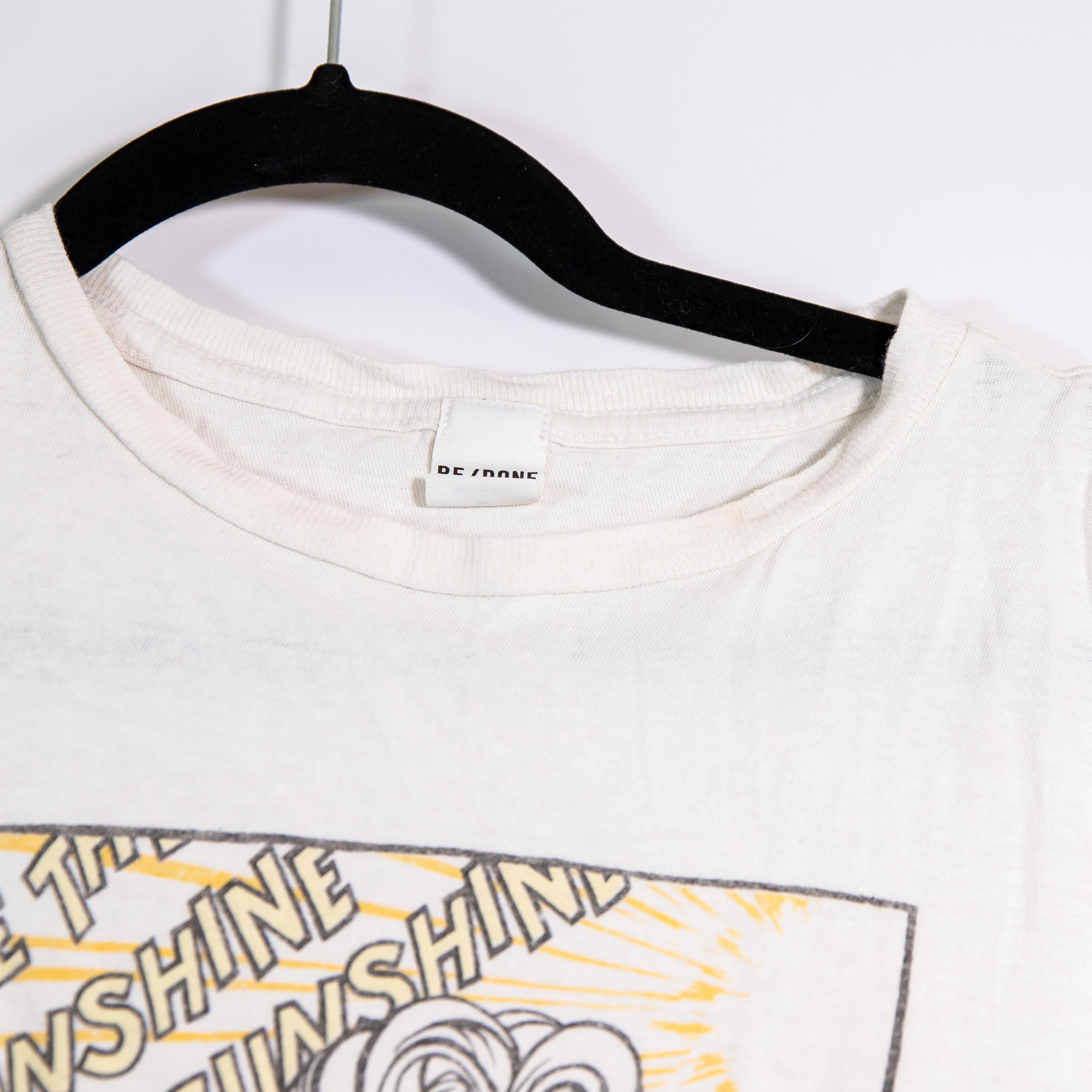 Re/Done Be The Sunshine Classic Graphic Print Cotton Short Sleeve Tee Shirt M