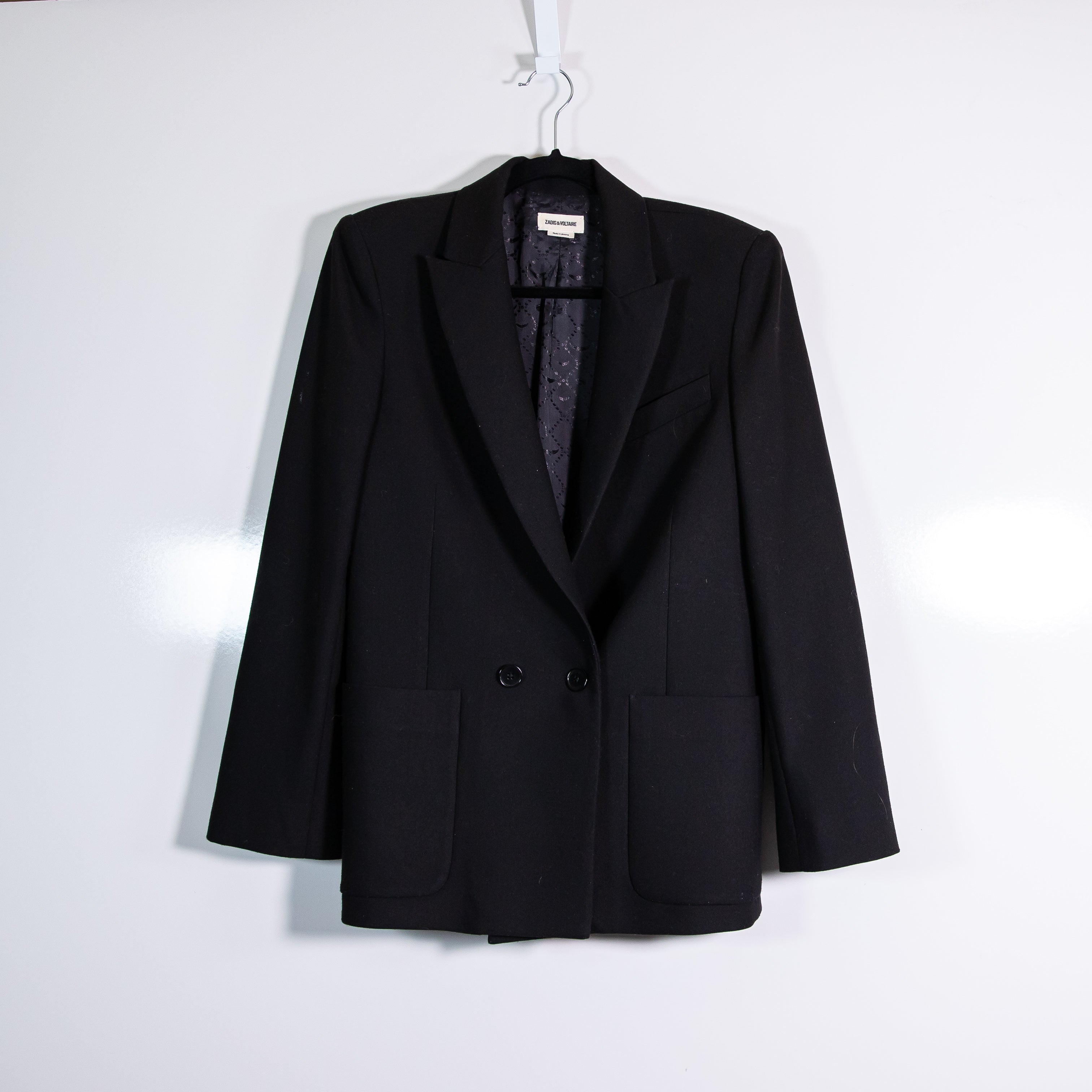 Zadig And Voltaire Art Is Truth Graphic Crystal Jewel Embellished Blazer Jacket