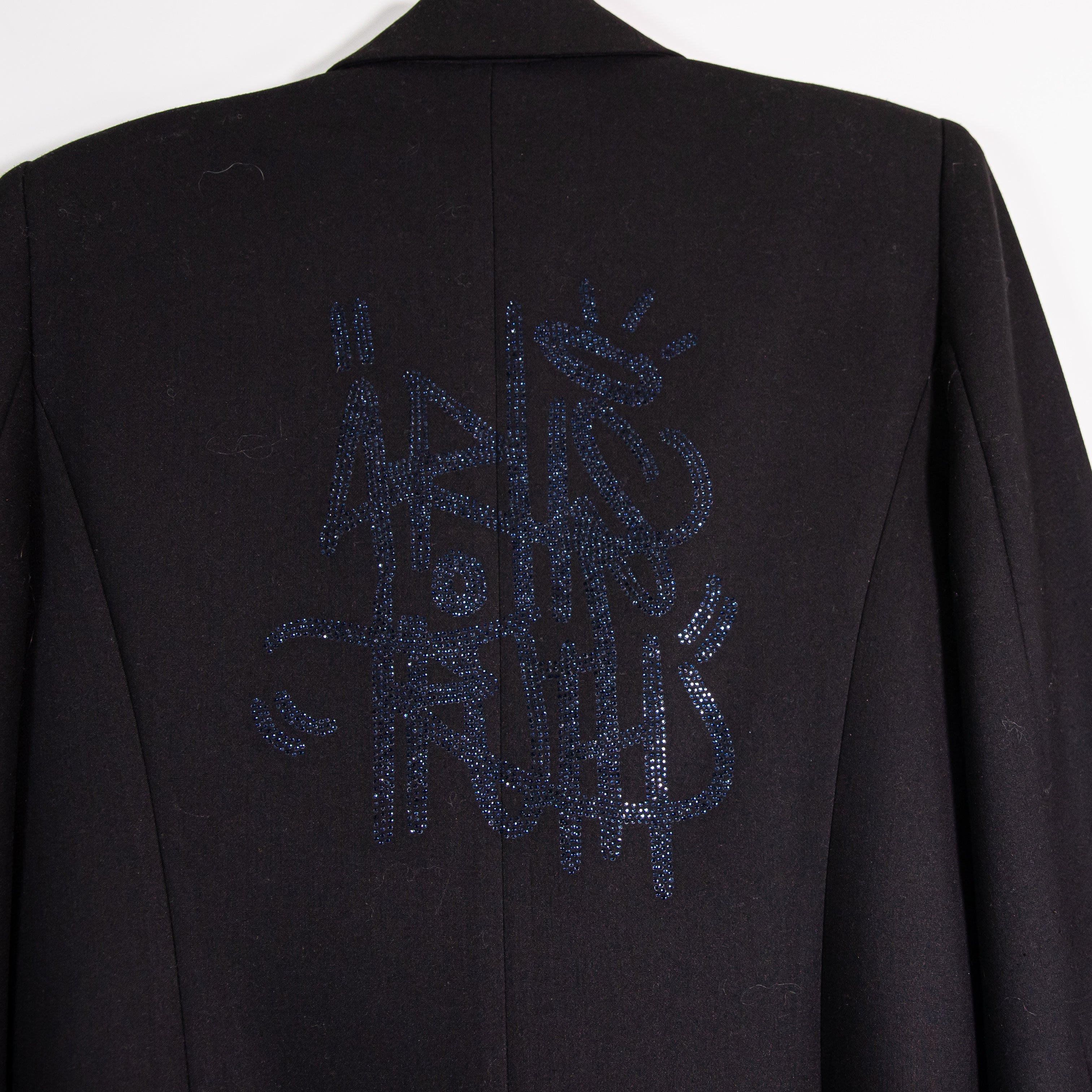 Zadig And Voltaire Art Is Truth Graphic Crystal Jewel Embellished Blazer Jacket