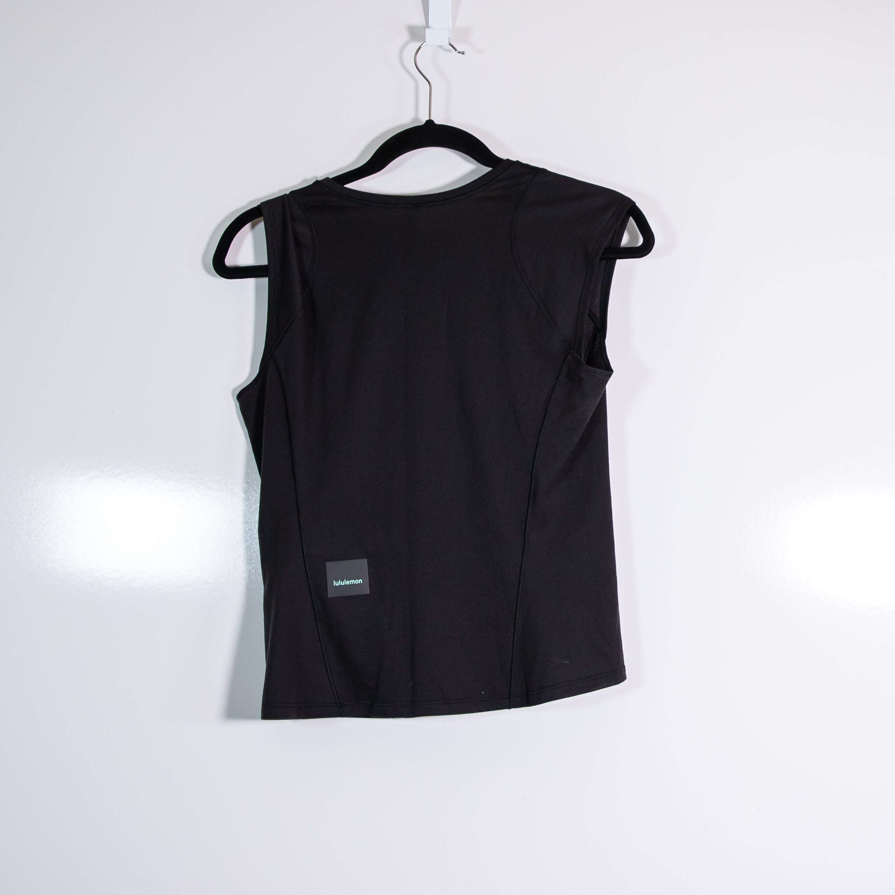 NEW Lululemon Women's Cap Short Sleeve Hiking Tank Top Shirt Solid Black 6