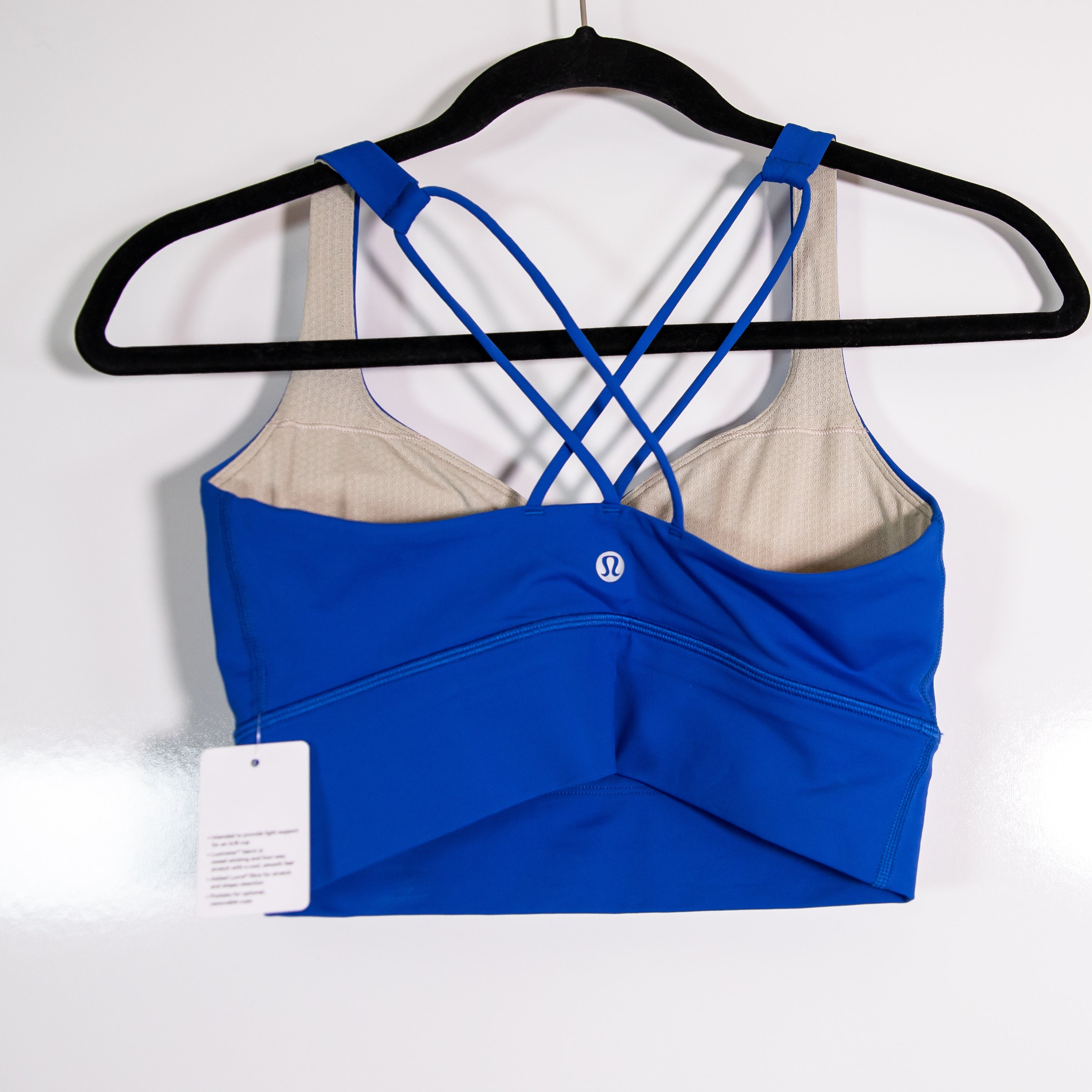 NEW Lululemon Free To Be Longline Athletic Work Out Sports Bra Symphony Blue 6