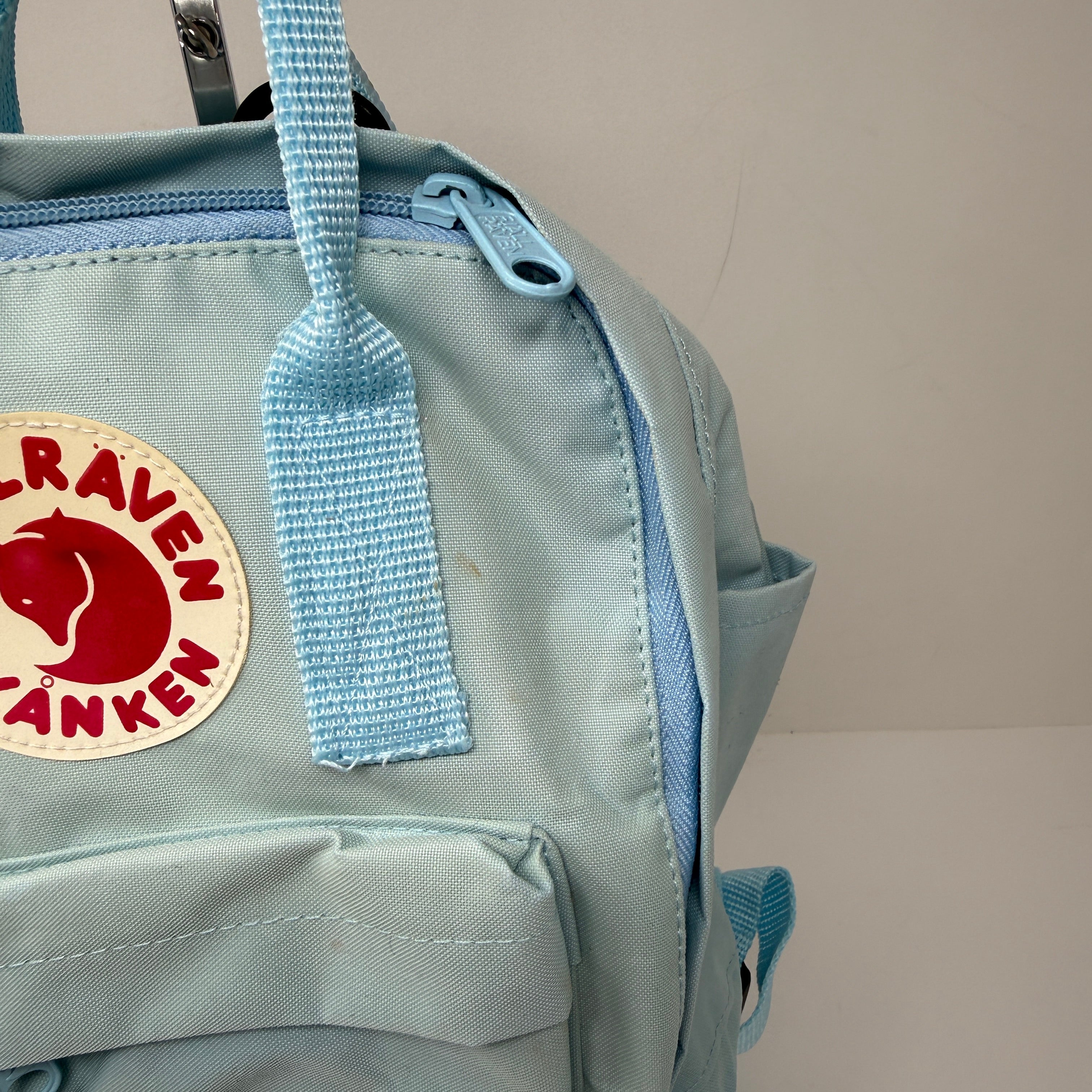 Fjallraven Kanken Woven Nylon School Work Commuter Travel Backpack Bag Blue