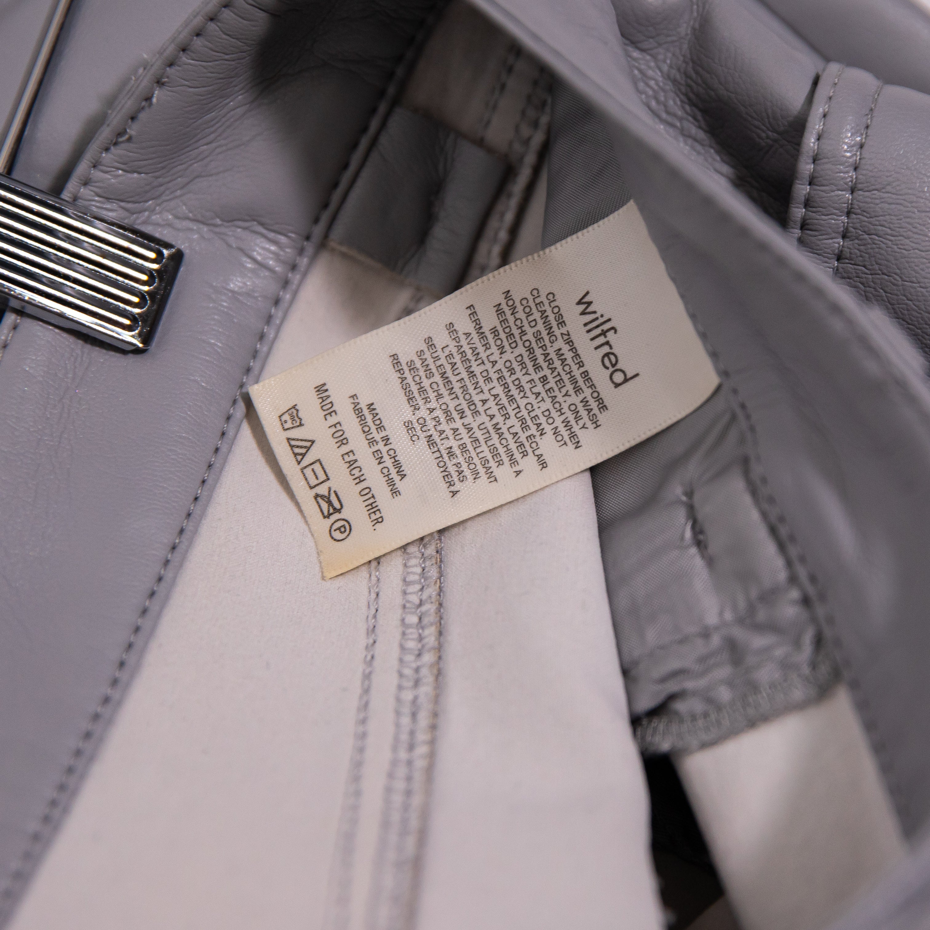 Wilfred Aritzia The Melina High Waisted Faux Vegan Leather Straight Leg Pants 2