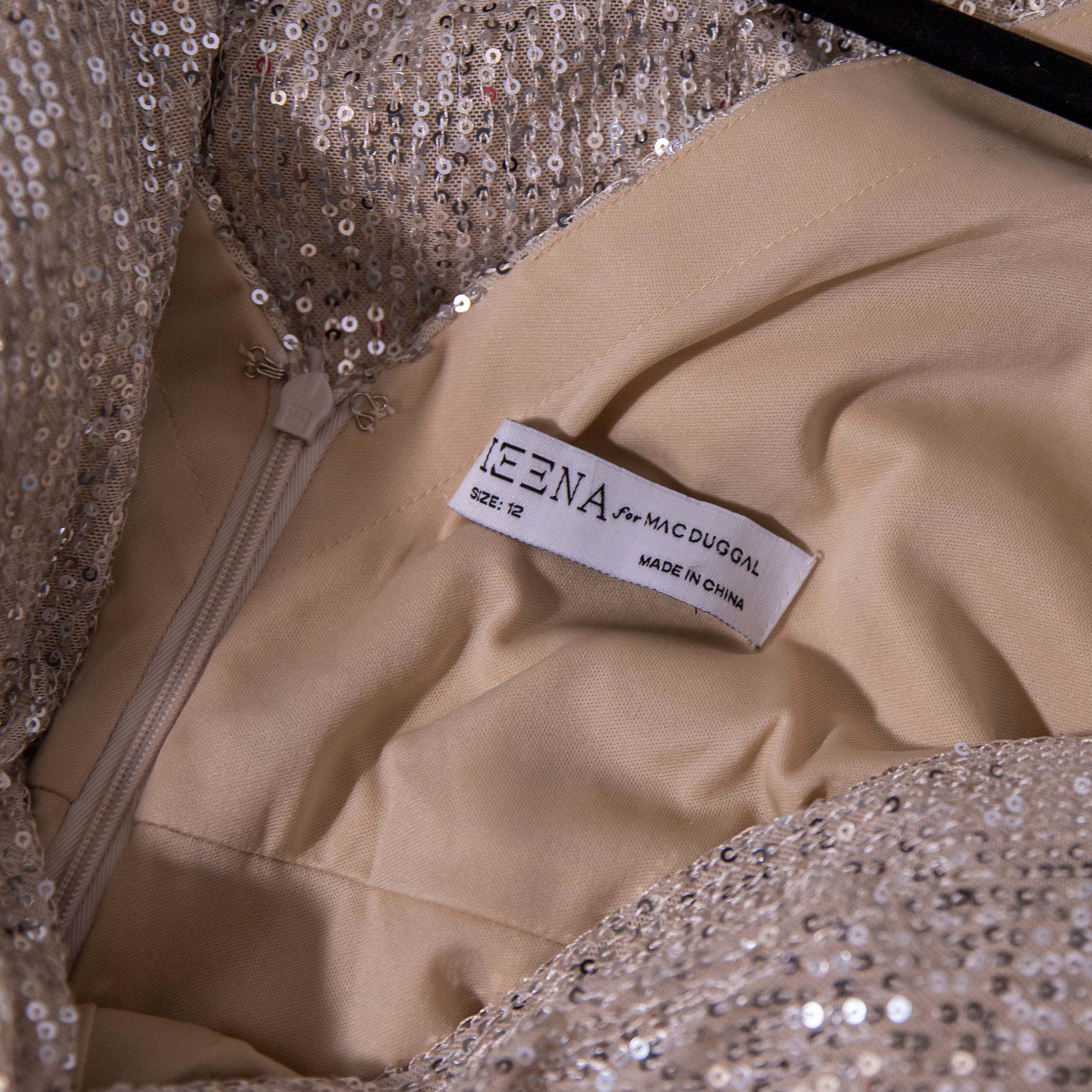 Mac Duggal 26496 Sequin Sparkle Embellished Draped Twist Knot Party Mini Dress