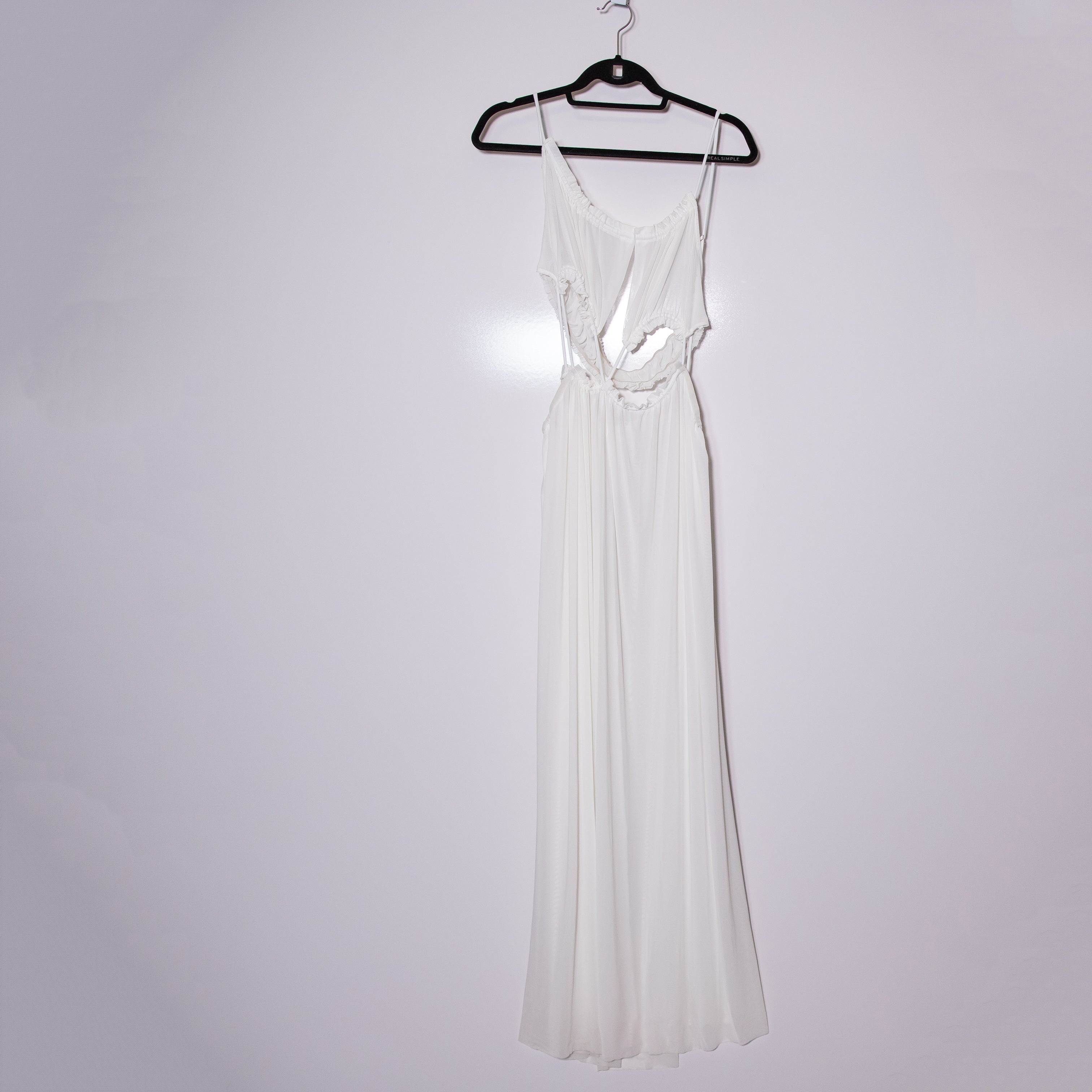 NEW Fashion Nova Summers With You Sheer Swim Cover Up Strappy Maxi Dress White