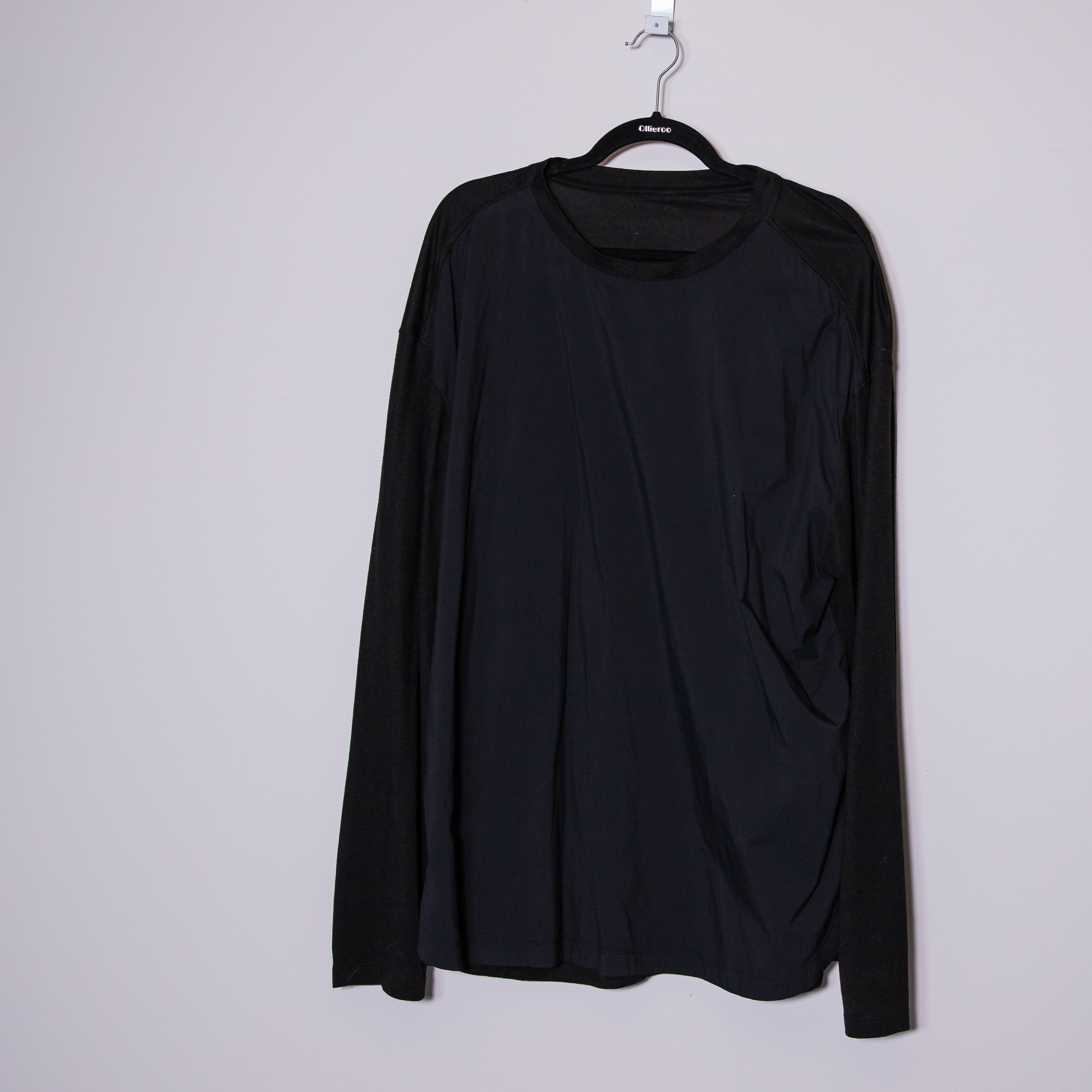 Lululemon Men's Lightweight Breathable Crew Neck Long Sleeve Tee Shirt Black XXL