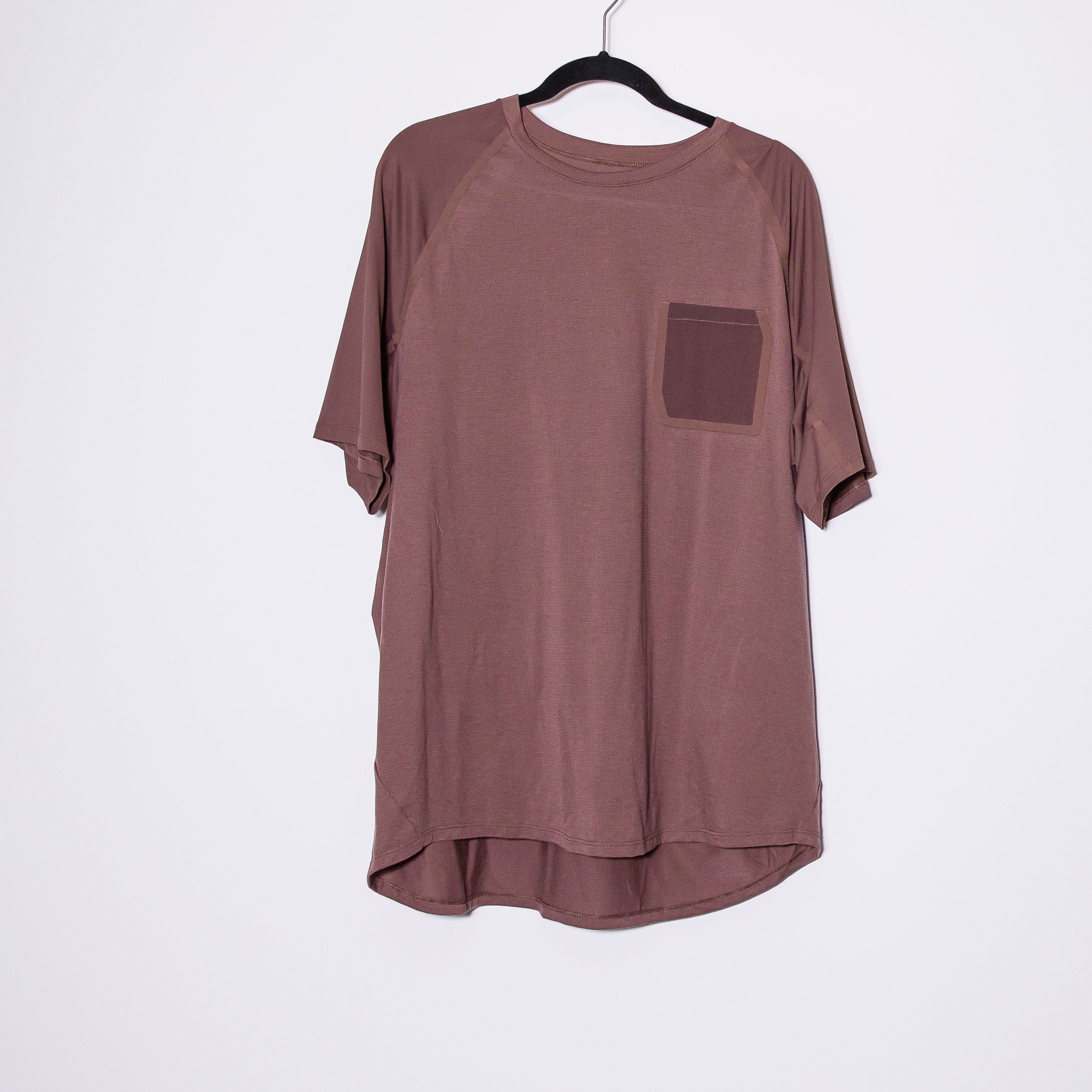 Lululemon Men's Ventilated Hiking Short Sleeve Shirt Top Dark Oxide Brown XXL