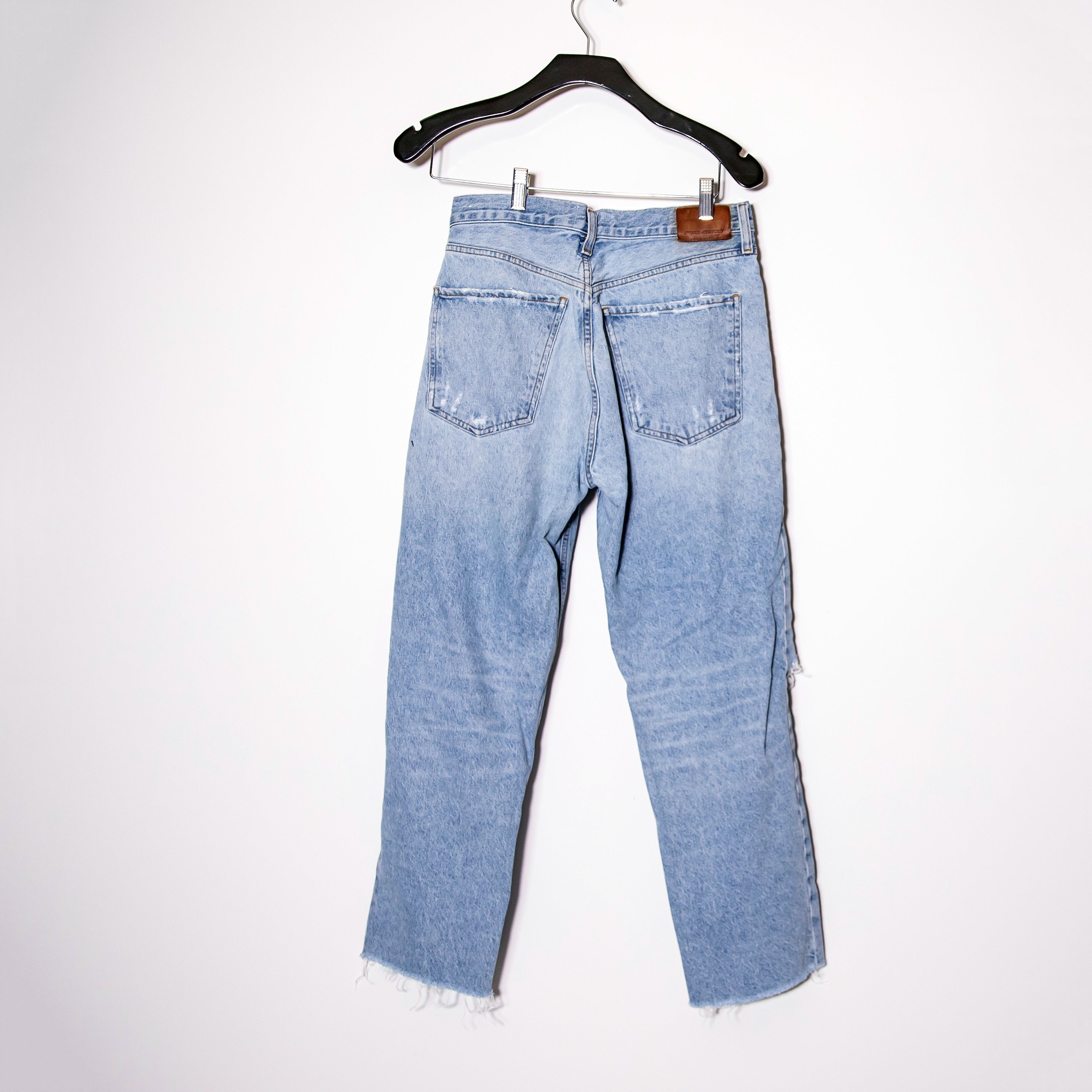 Citizens Of Humanity Women's Daphne Crop Cotton Straight Leg Distressed Jeans 29