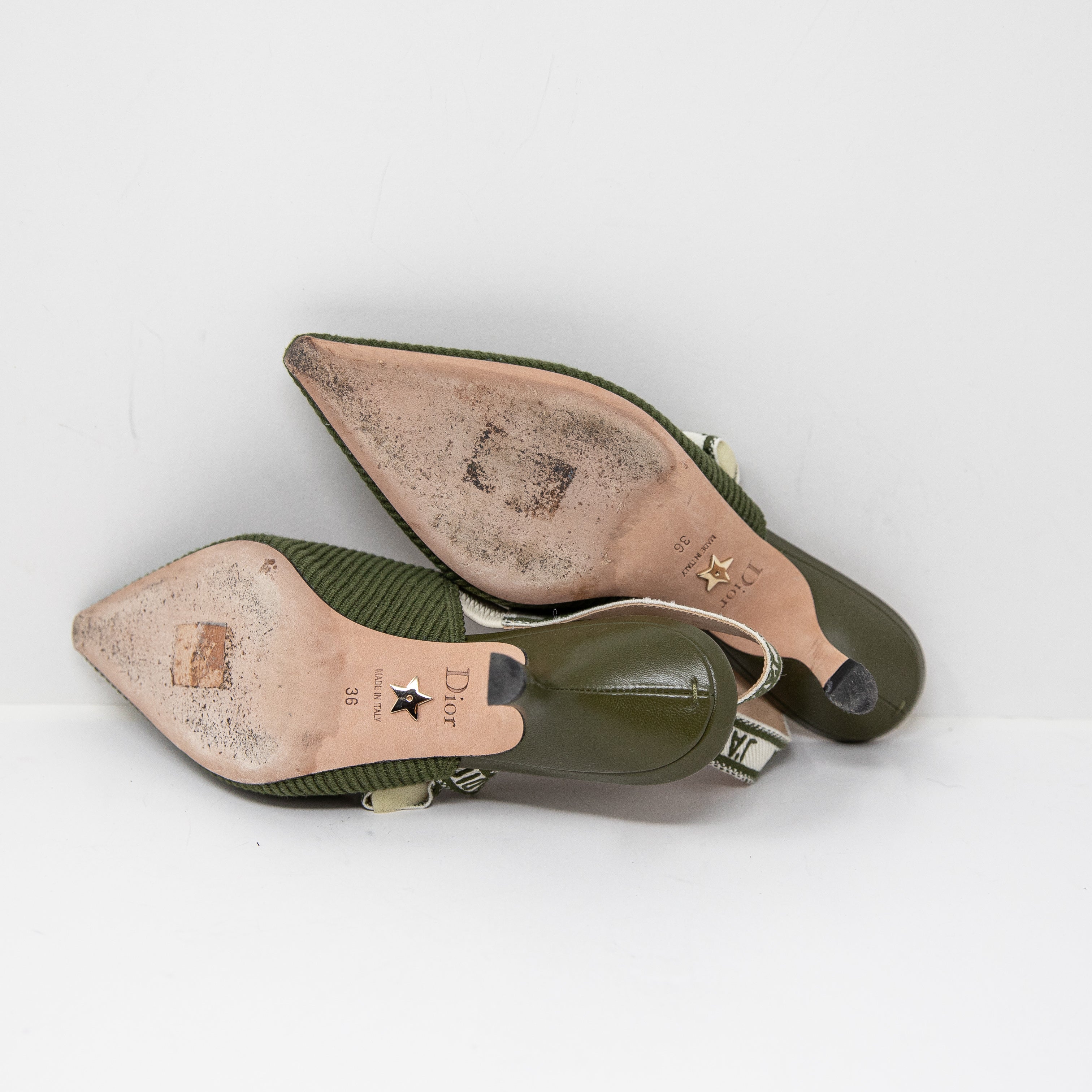 Christian Dior J'adior Ribbed Technical Fabric Slingback Fabric Pump Heels Shoes