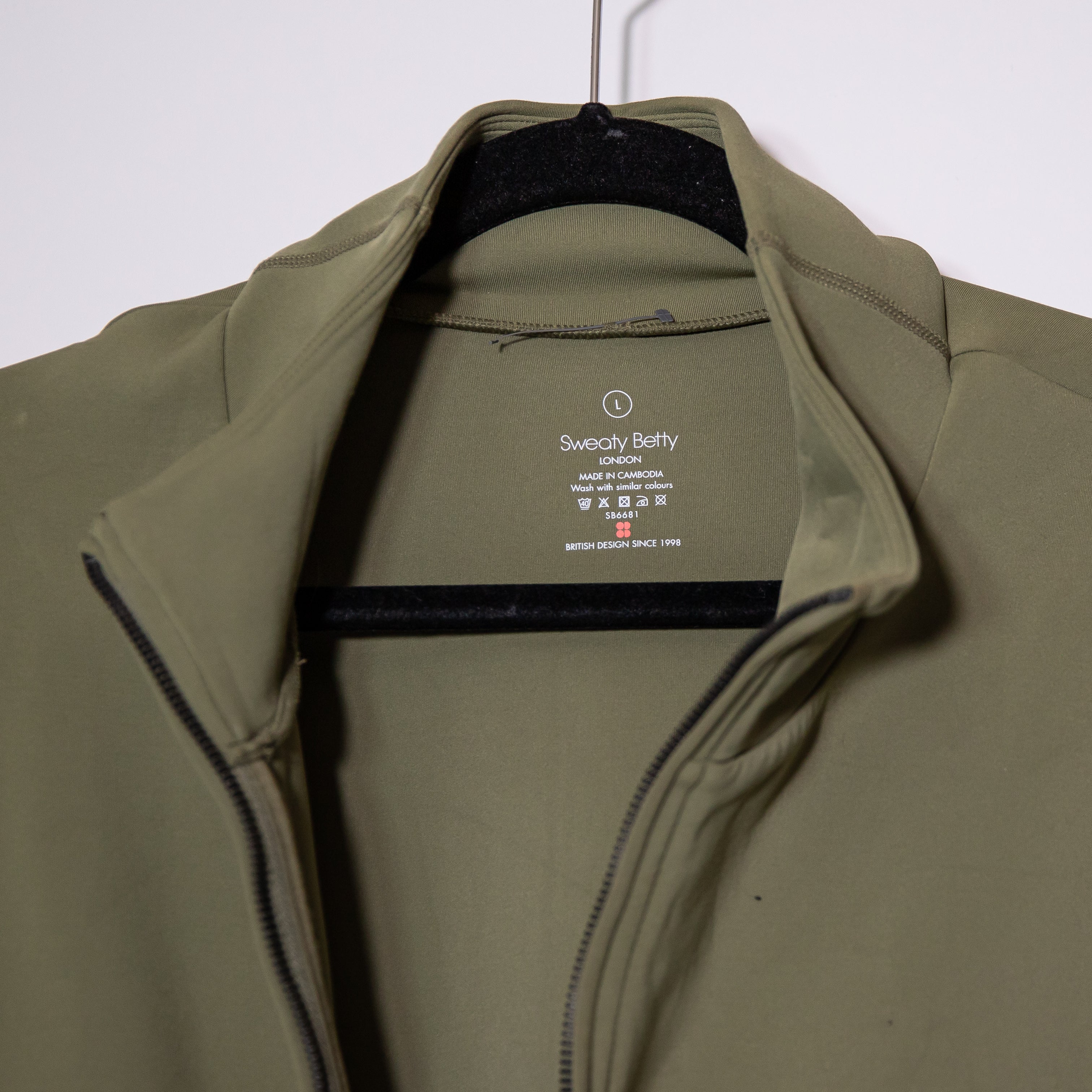 Sweaty Betty Grace Toggle Cinch Waist Full Zip Hooded Zip Jacket Moss Green 12