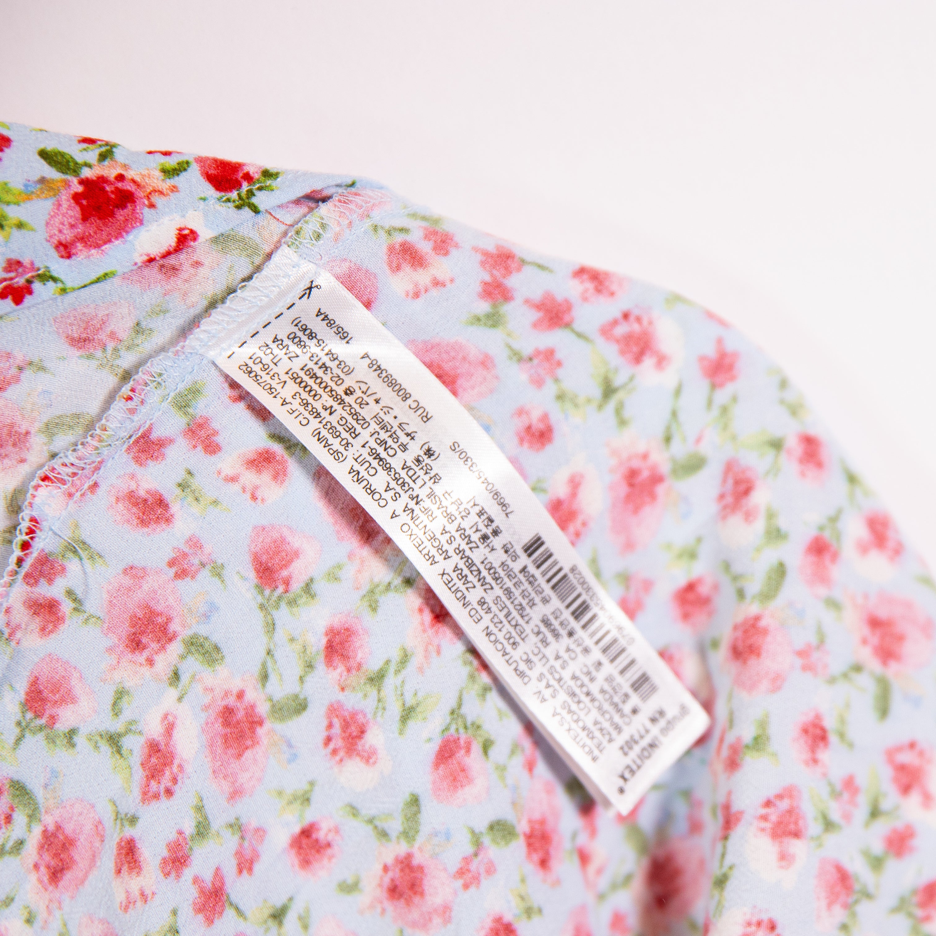 Zara Crepe Smocked Bodice Flutter Short Sleeve Floral Flower Print Maxi Dress S