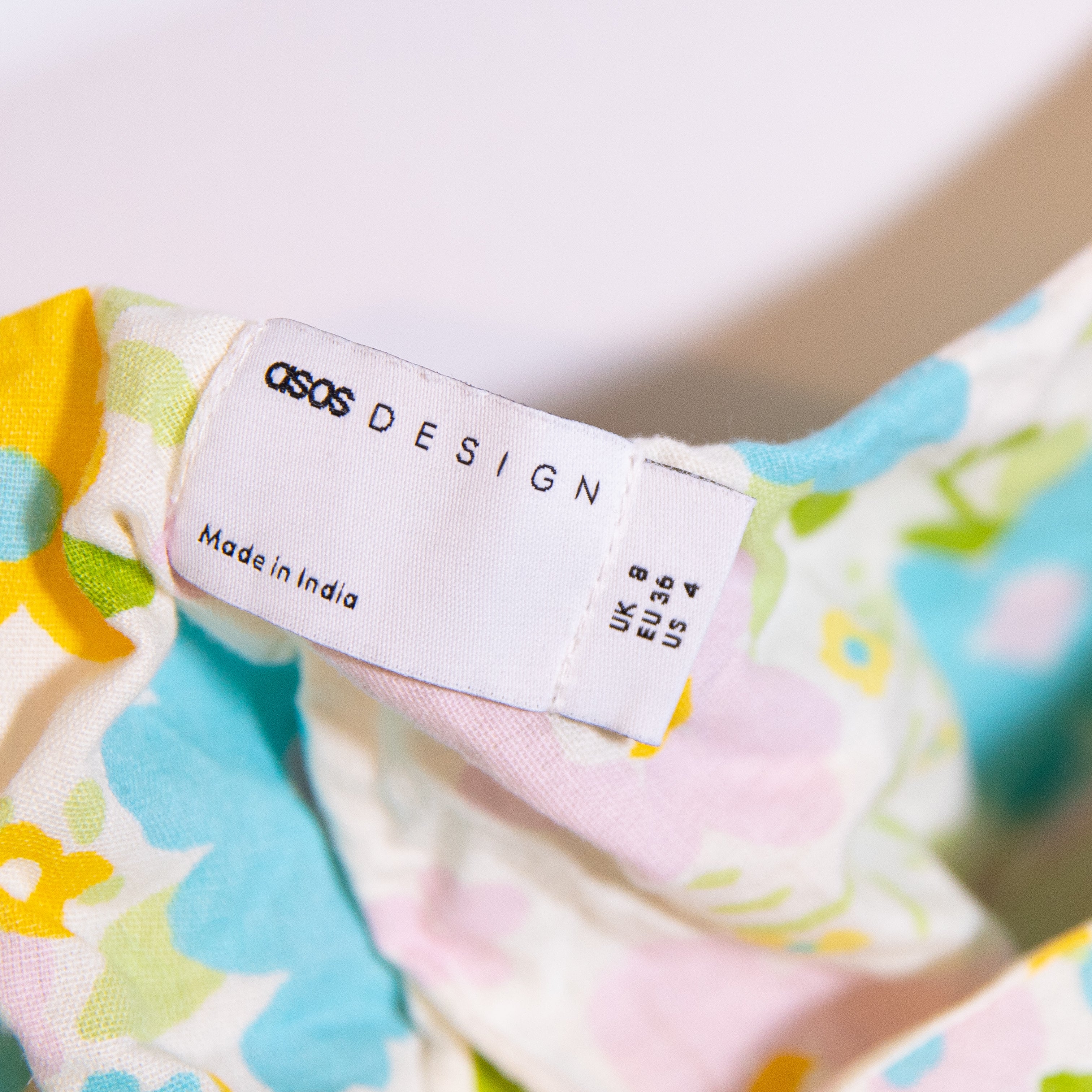 ASOS Design Linen Cotton Cami Tank Side Slit Maxi Dress In Pastel Floral Print 4