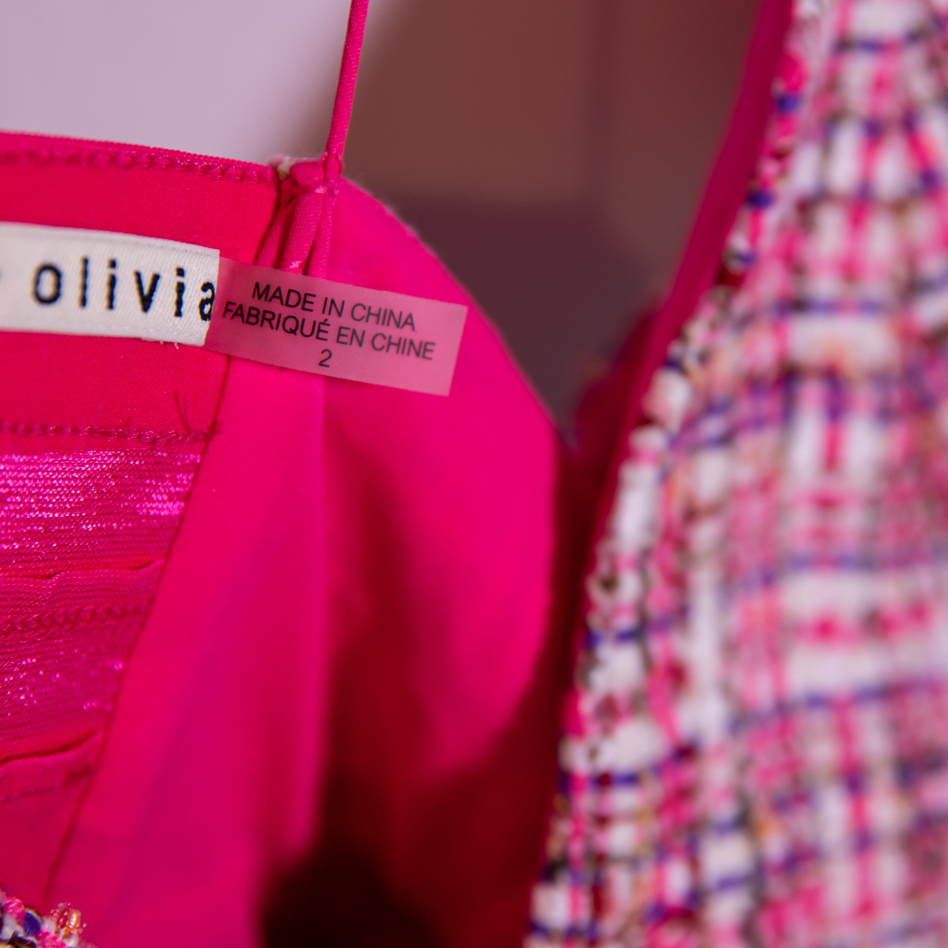 Alice And Olivia Carli Spaghetti Strap Cotton Tweed Boucle Candy White Dress 2